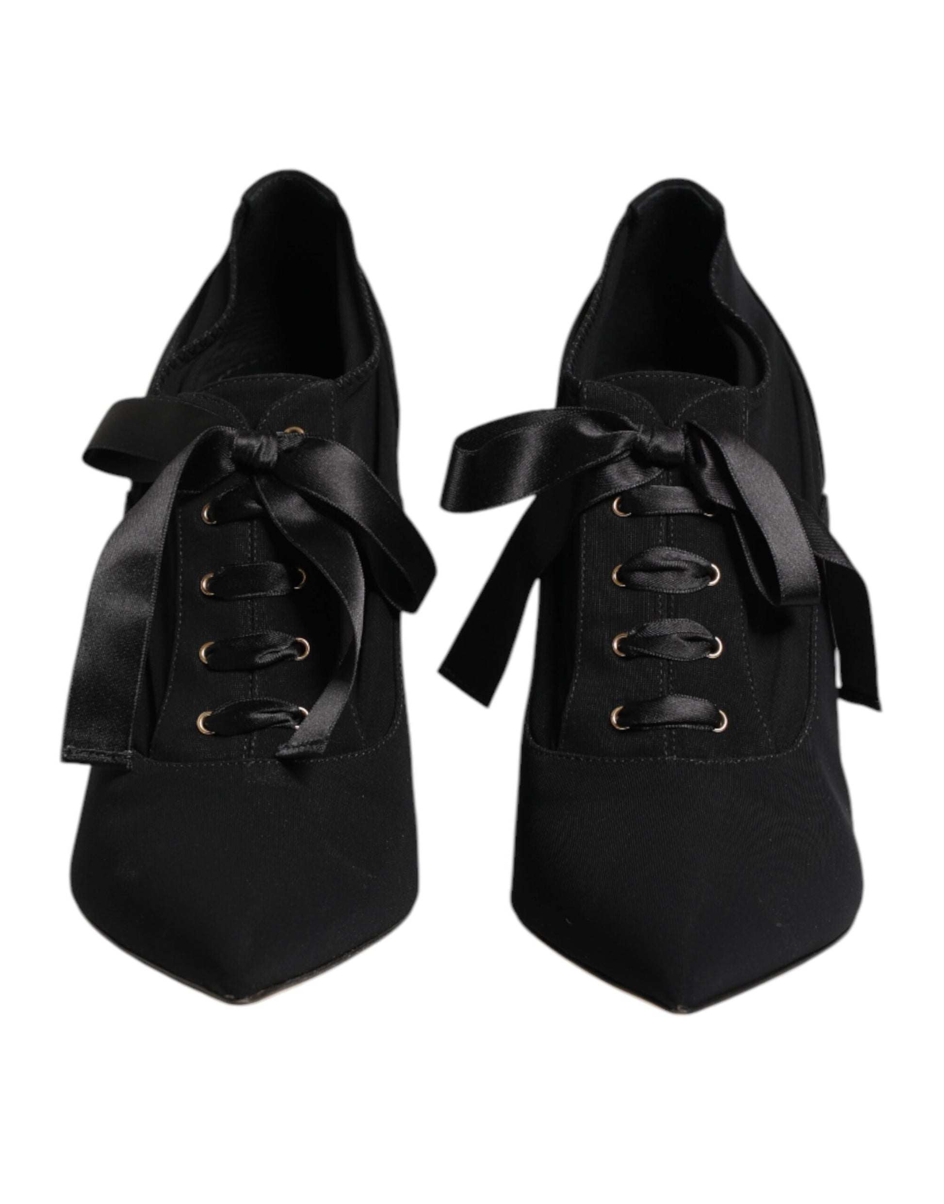 Dolce &amp; Gabbana – Schwarze Pumps mit Schnürung und Stilettoabsatz