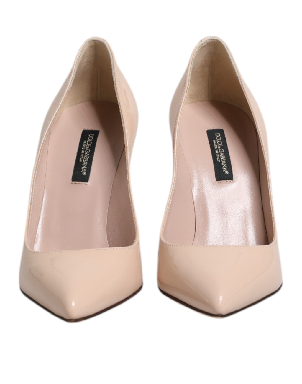 Dolce &amp; Gabbana Beige Lackleder Stiletto-Pumps