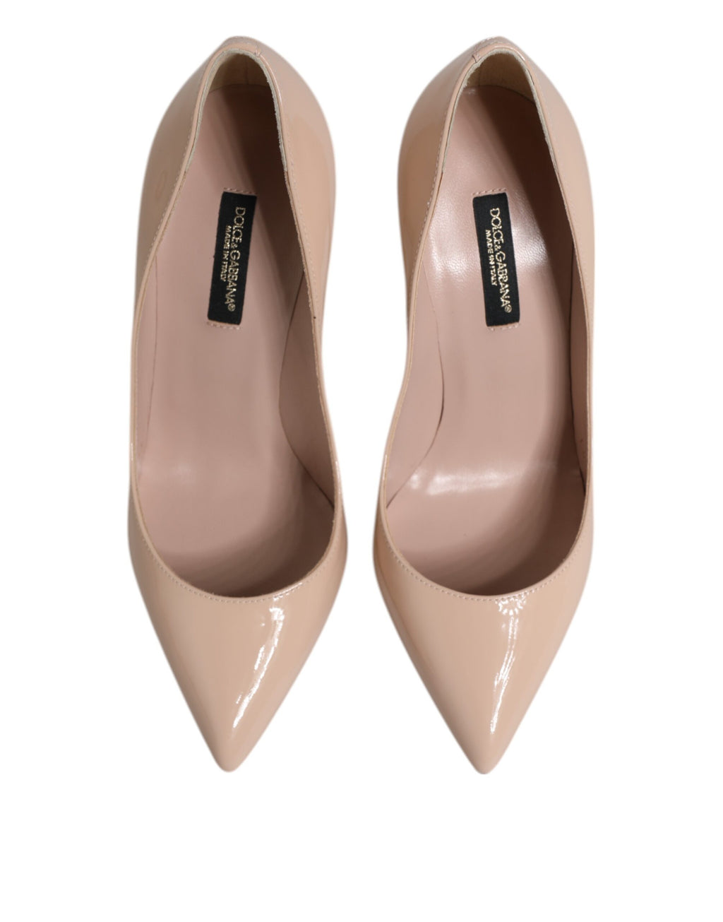 Dolce &amp; Gabbana Beige Lackleder Stiletto-Pumps