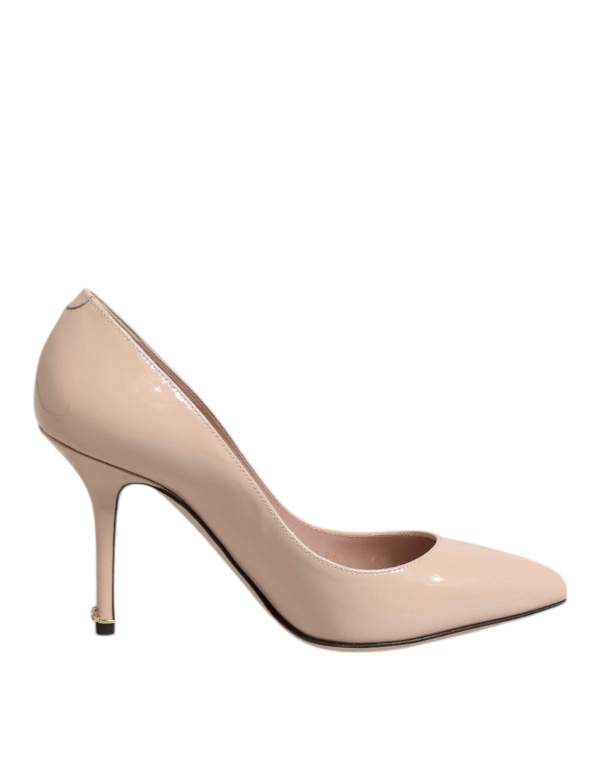Dolce &amp; Gabbana Beige Lackleder Stiletto-Pumps