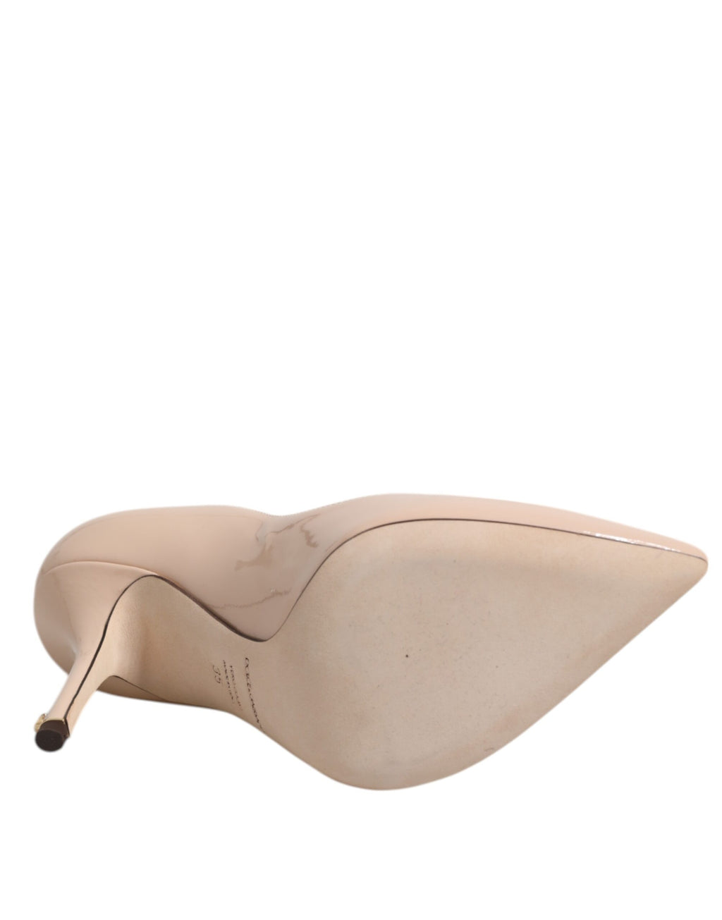 Dolce &amp; Gabbana Beige Lackleder Stiletto-Pumps
