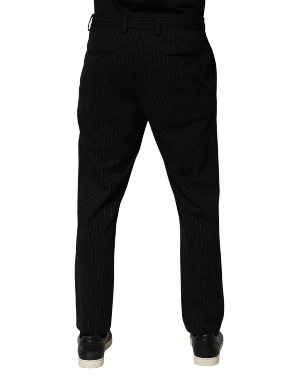 Dolce &amp; Gabbana – Enge Hose aus Viskose mit schwarzen Streifen für Herren