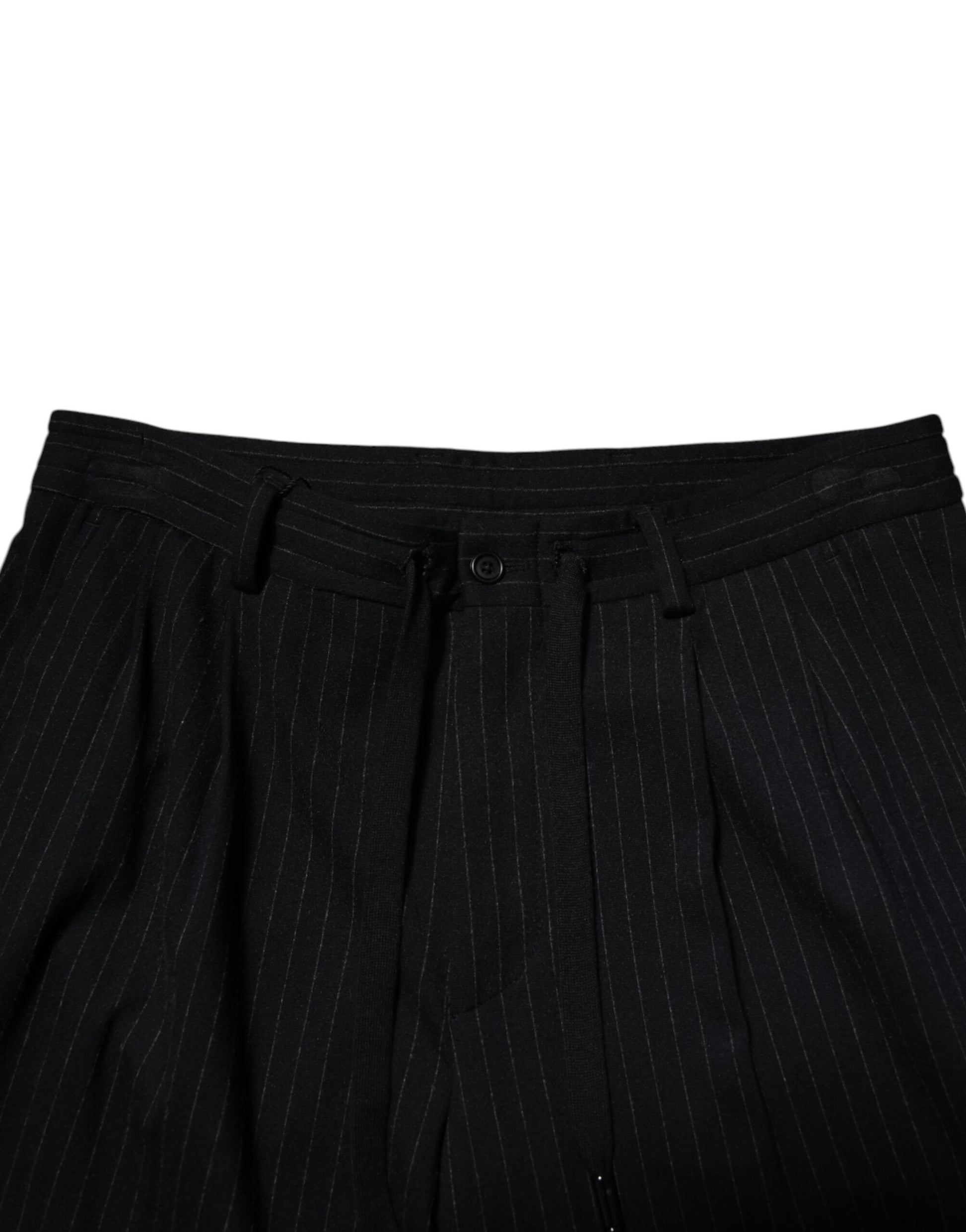 Dolce &amp; Gabbana – Enge Hose aus Viskose mit schwarzen Streifen für Herren