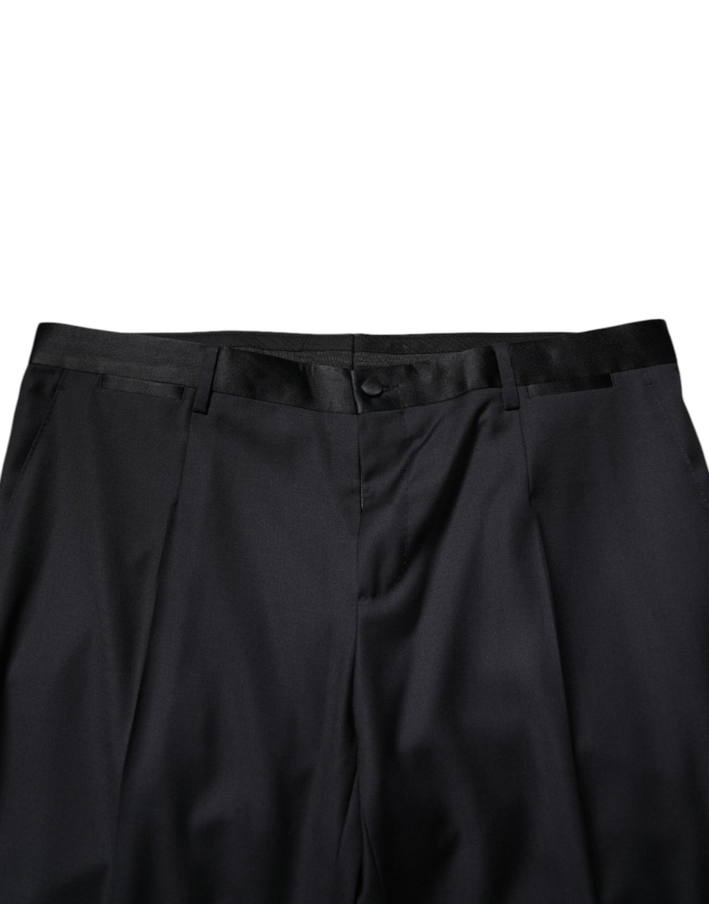 Pantalon de costume de cérémonie homme en laine noire Dolce & Gabbana