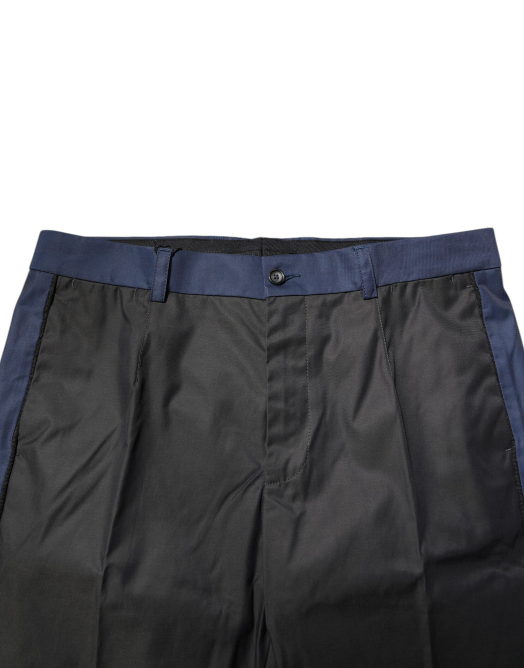 Pantalon Capri Chino Court 3/4 en Coton Gris-Bleu Dolce & Gabbana