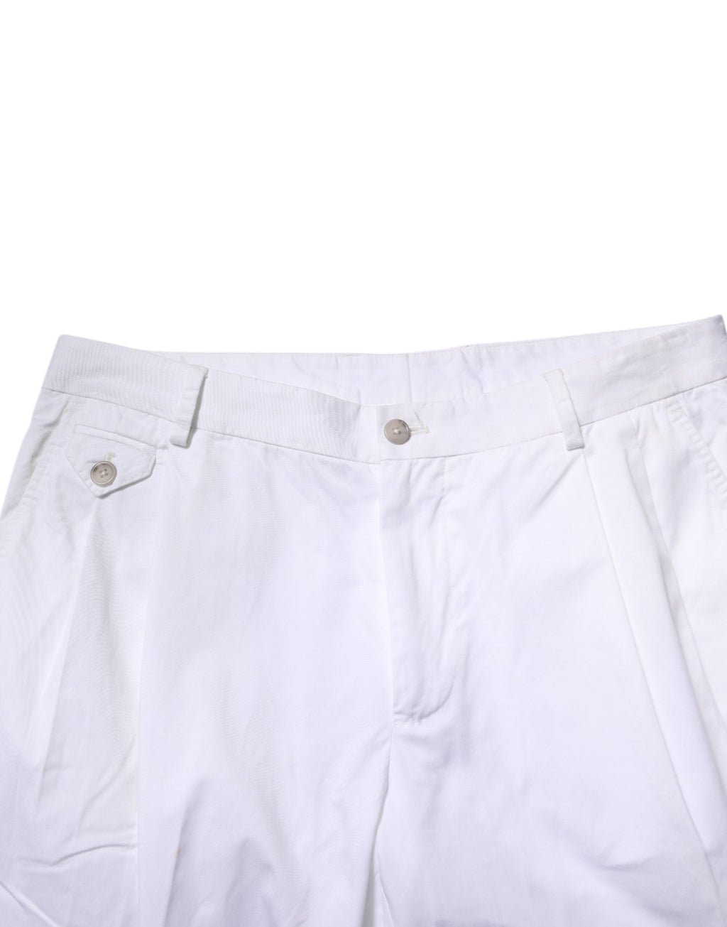 Robe en coton blanc, pantalon de costume slim Dolce & Gabbana