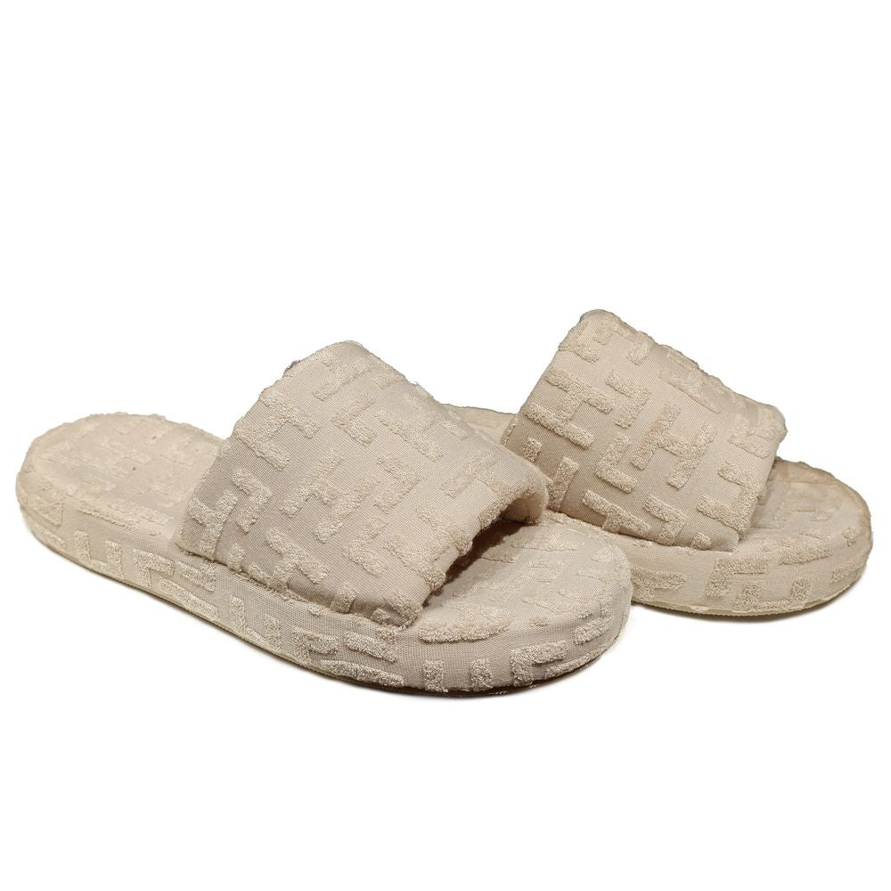 Hinnominate Beige Baumwollsandale
