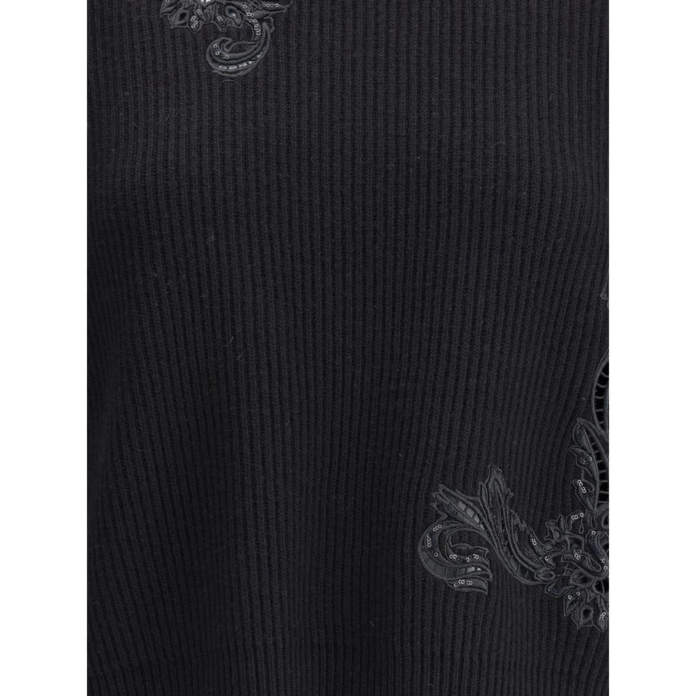 Versace Pullover mit Barocco-Blatt-Stickerei