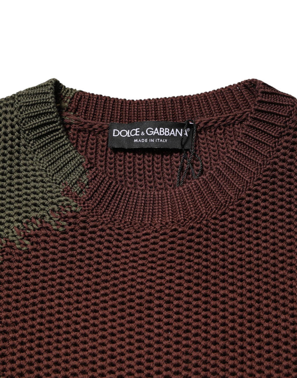 Pull-over en coton multicolore à motif abstrait pour homme Dolce & Gabbana