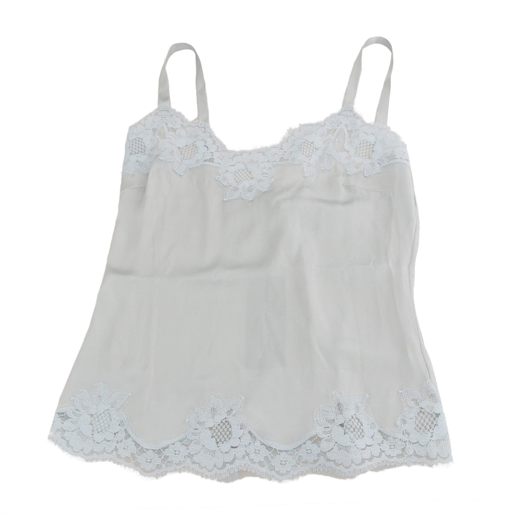 Dolce &amp; Gabbana Grünes Seidenspitzenkleid, Chemisole-Dessous