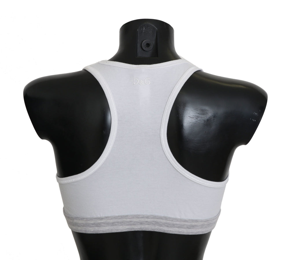 Soutien-gorge Dolce & Gabbana en coton blanc stretch sport