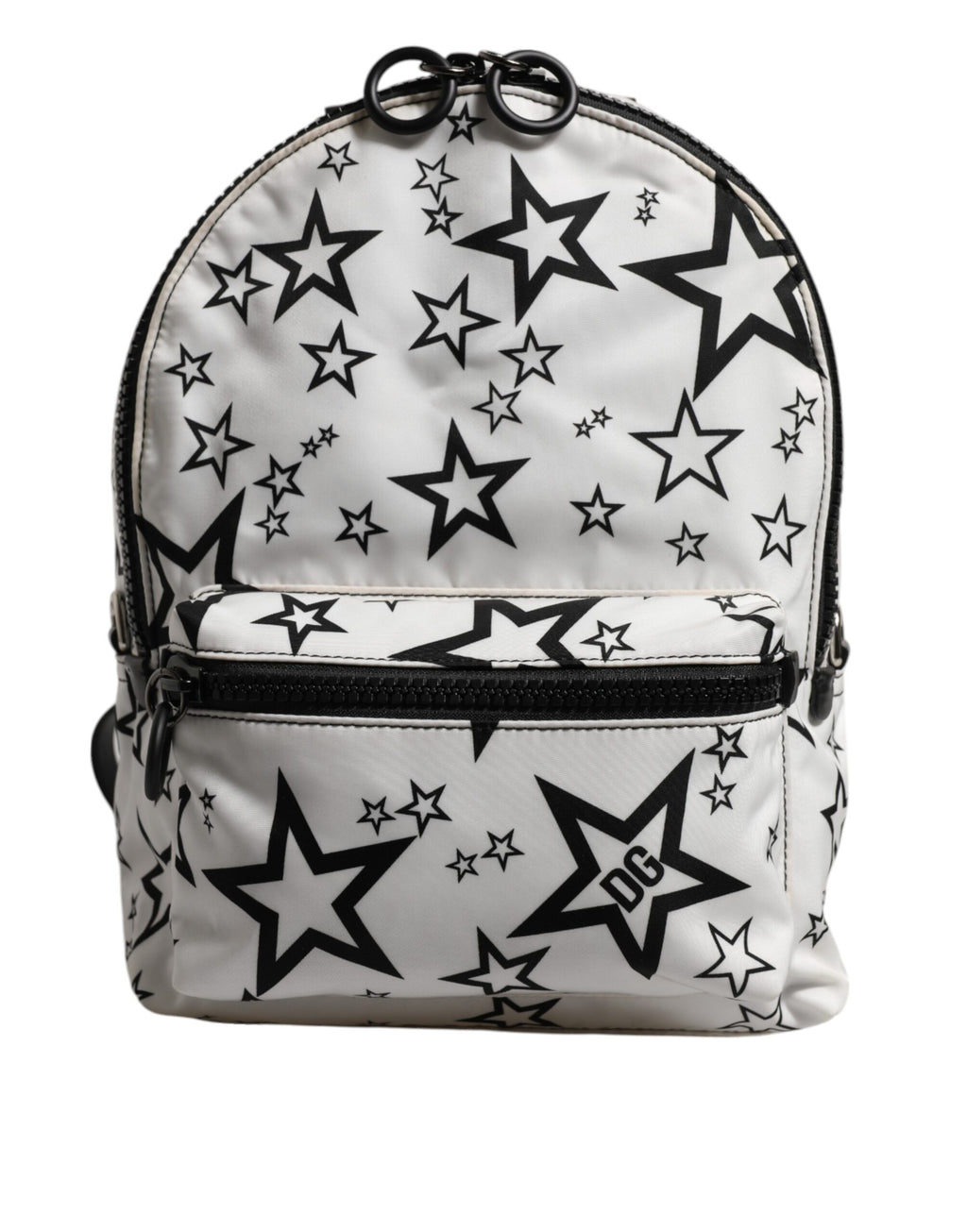 Dolce &amp; Gabbana – Reiserucksack aus Nylon mit DG-Sternen-Print, Weiß