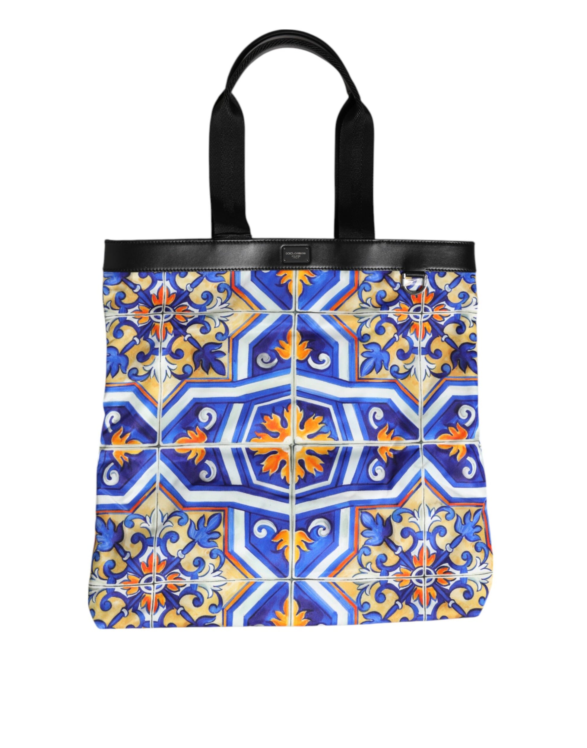 Dolce &amp; Gabbana Mehrfarbige Maiolica-Print-Tragetasche mit Schultergurt