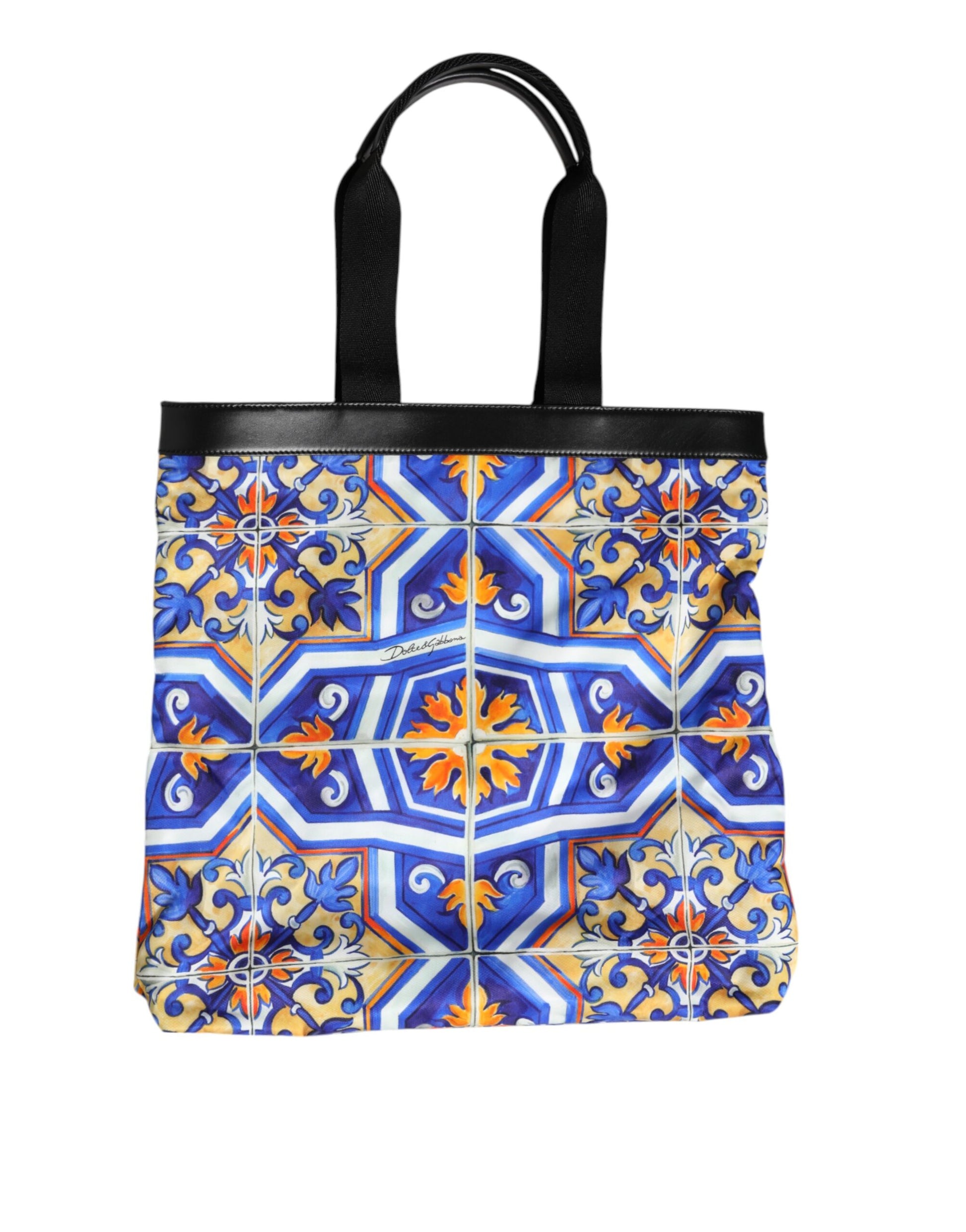 Dolce &amp; Gabbana Mehrfarbige Maiolica-Print-Tragetasche mit Schultergurt