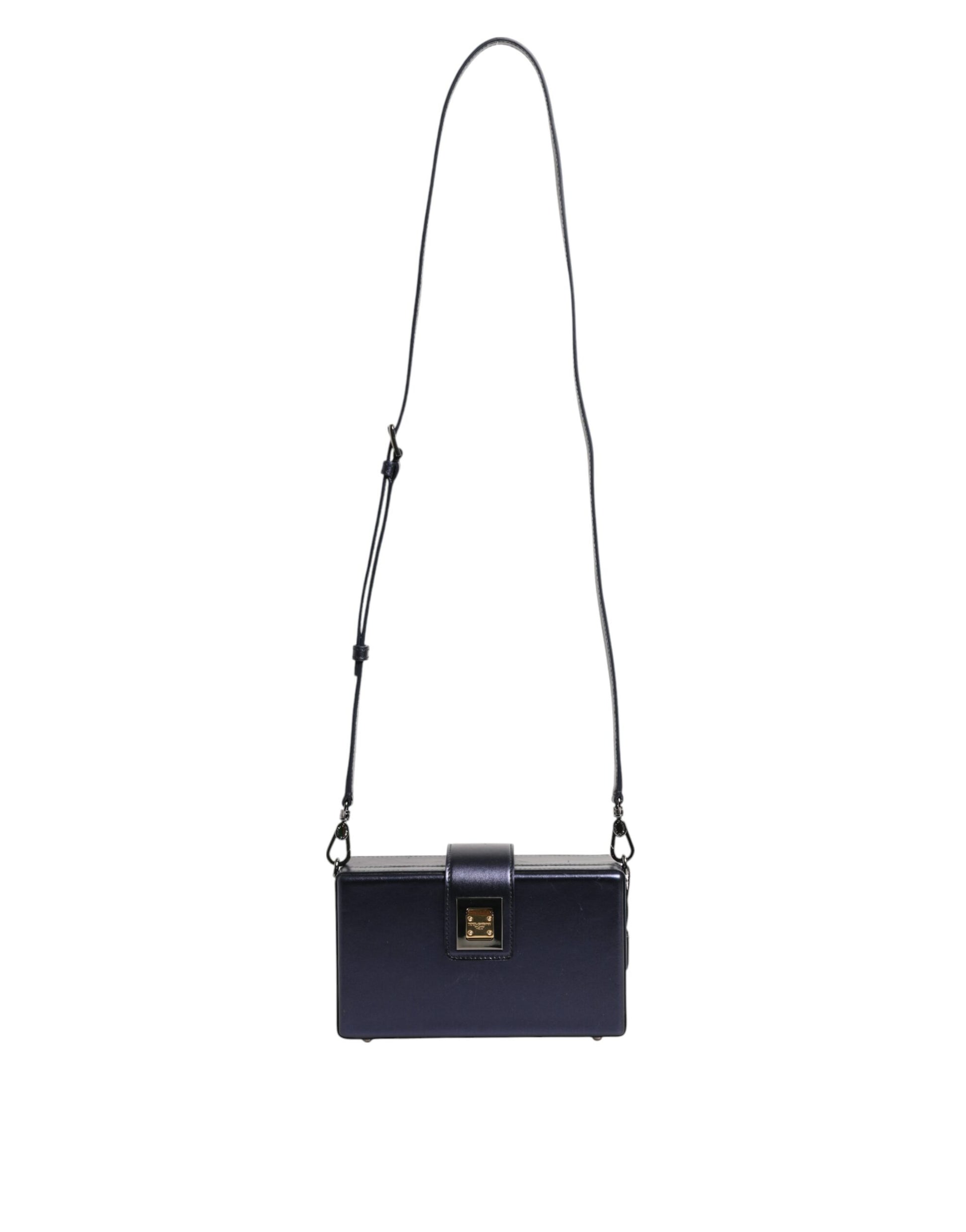 Dolce &amp; Gabbana Blaue DG BOX Umhängetasche aus Lammleder