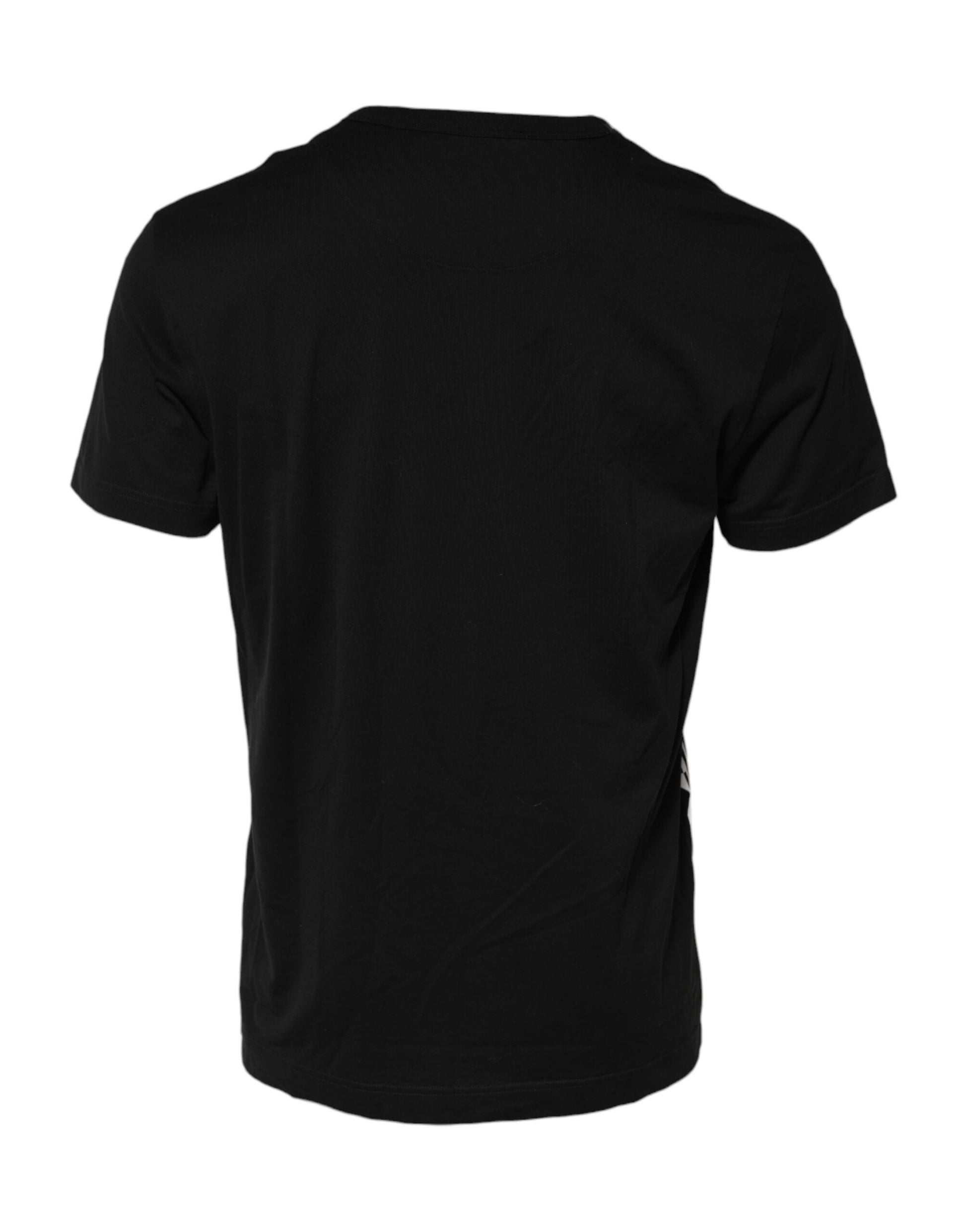 Dolce & Gabbana Black Bandana Print Cotton Crew Neck T-shirt