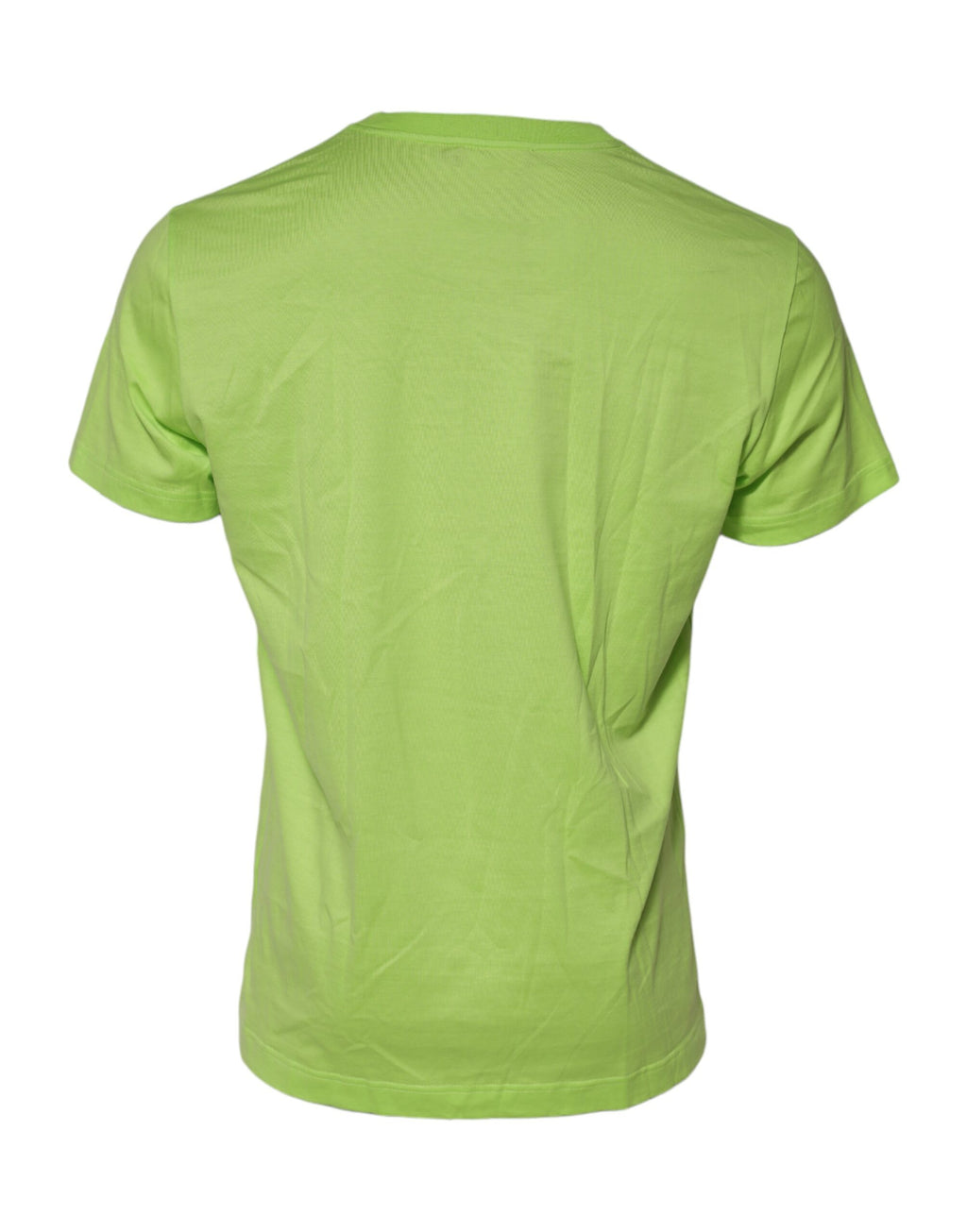 T-shirt ras du cou en coton avec logo en relief vert Dolce & Gabbana