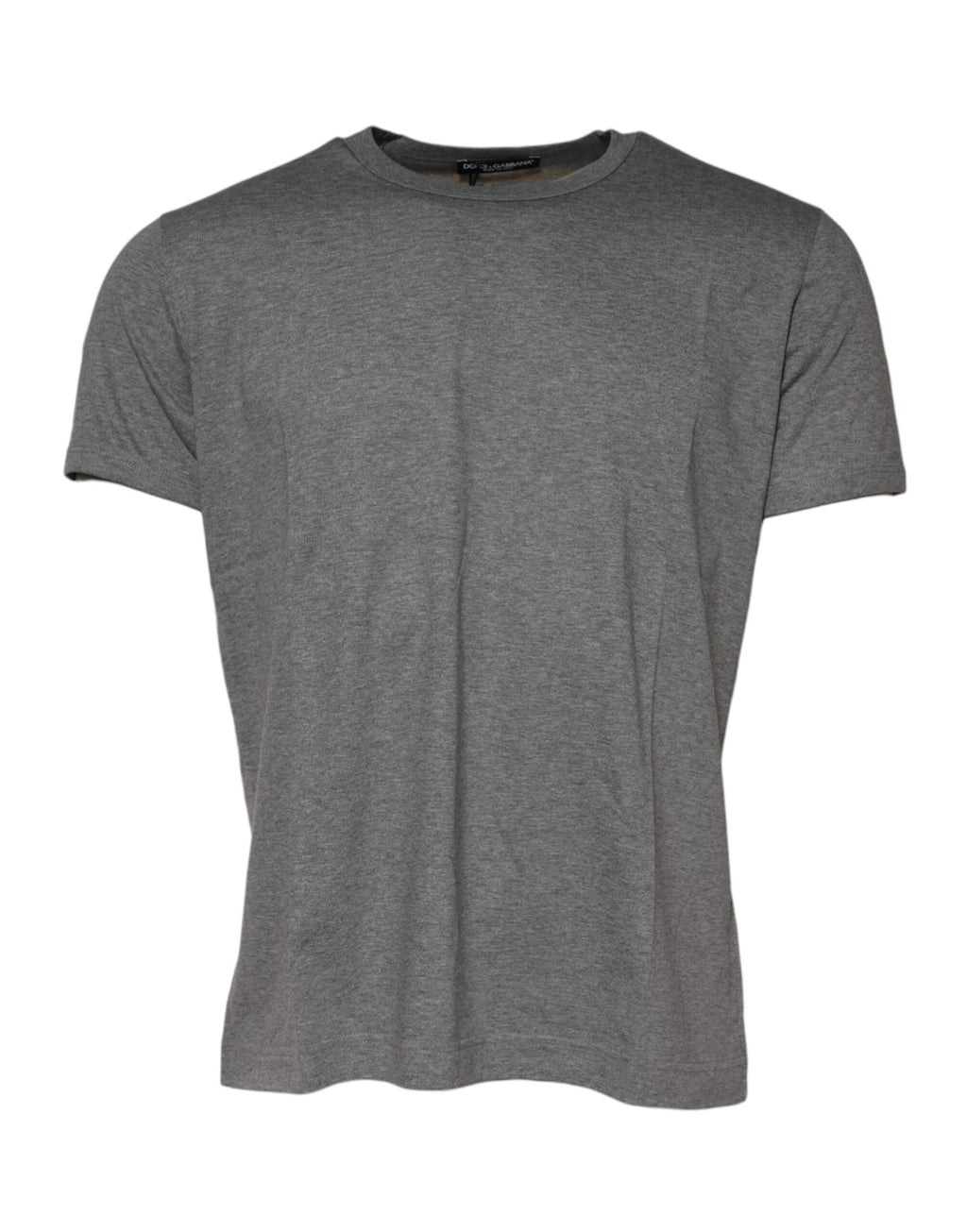 T-shirt Dolce & Gabbana gris en coton à col rond et manches courtes