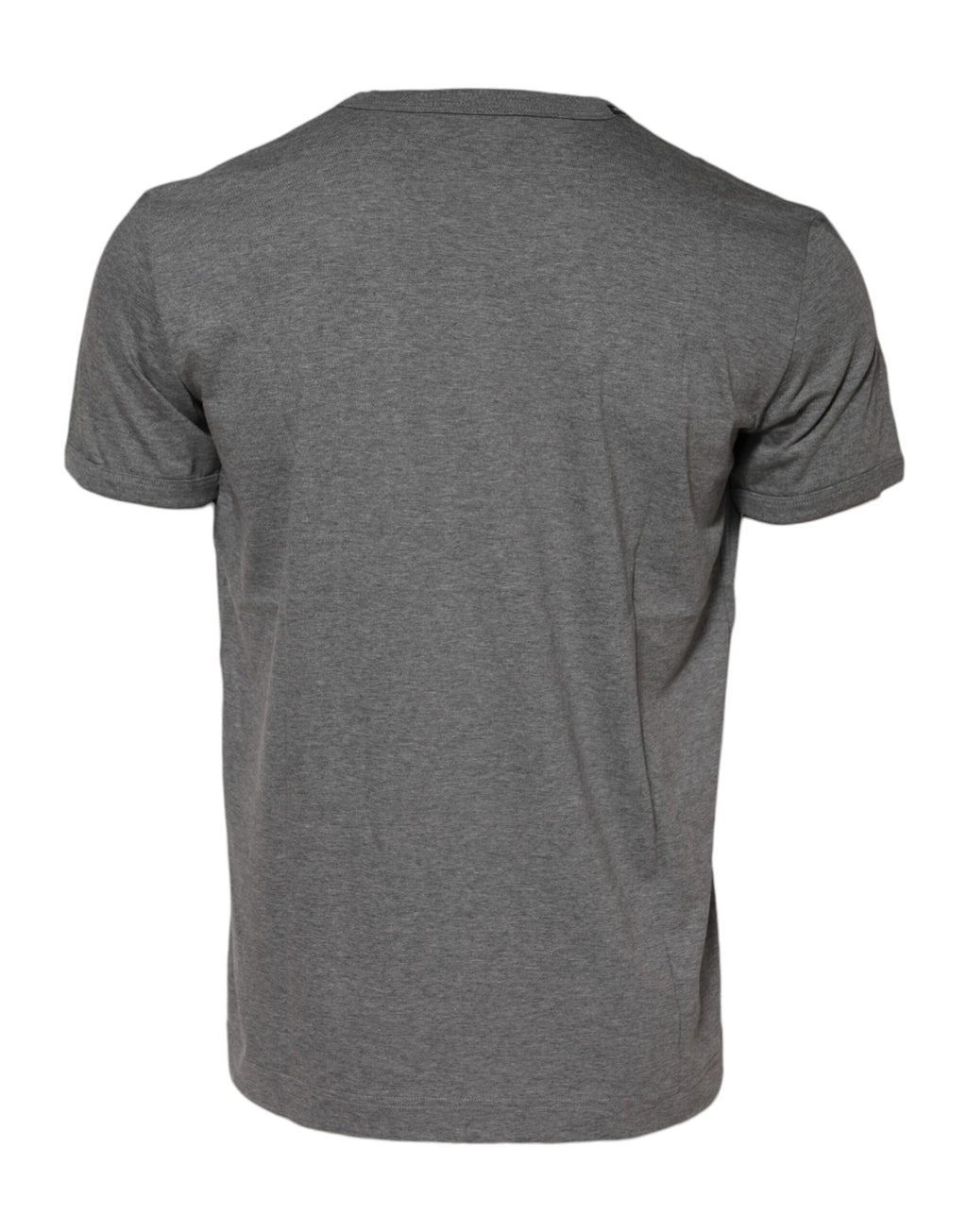 T-shirt Dolce & Gabbana gris en coton à col rond et manches courtes