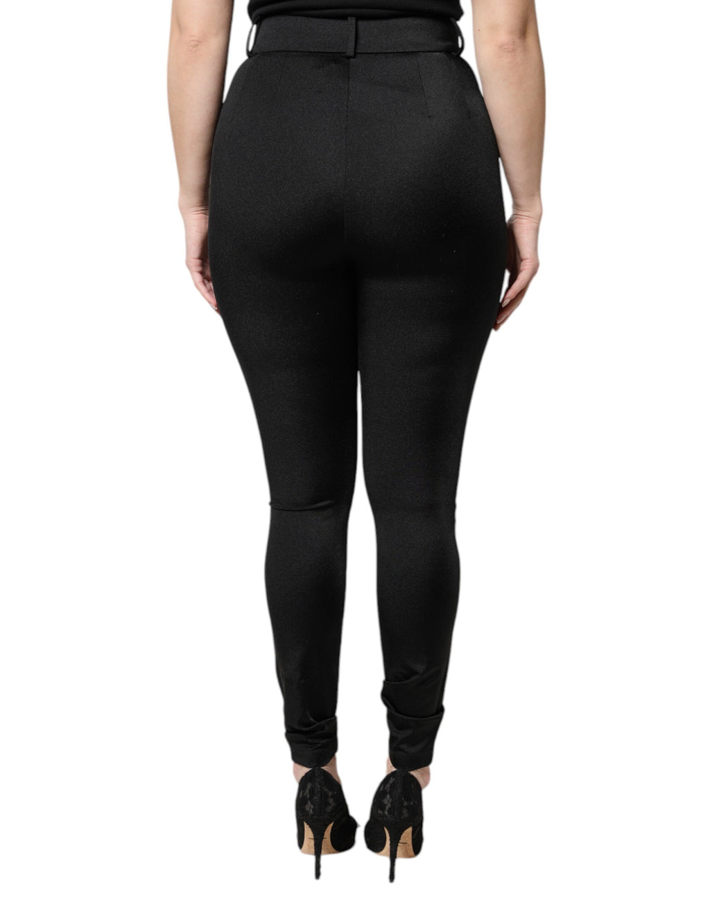 Dolce & Gabbana Pantalon Legging Extensible en Nylon Noir