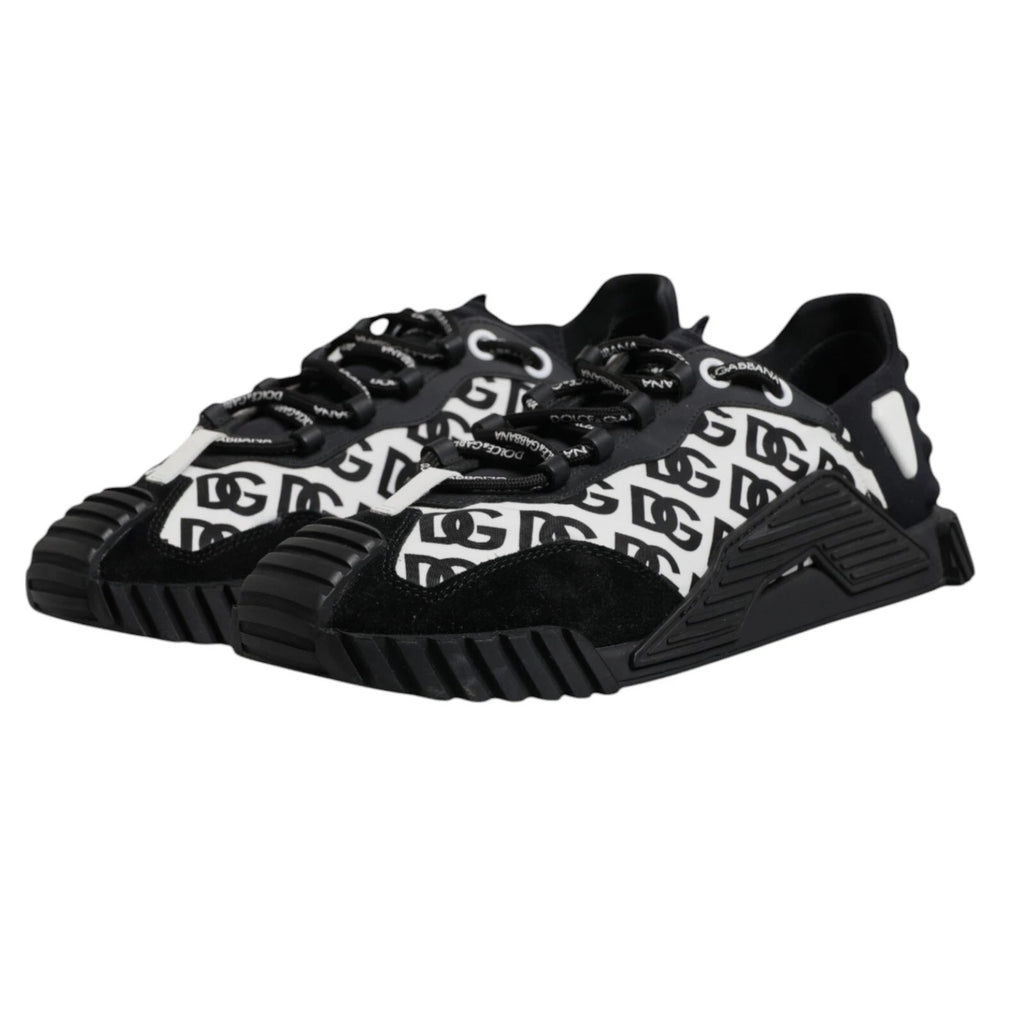 Baskets basses Dolce & Gabbana NS1 en dentelle et logo noir