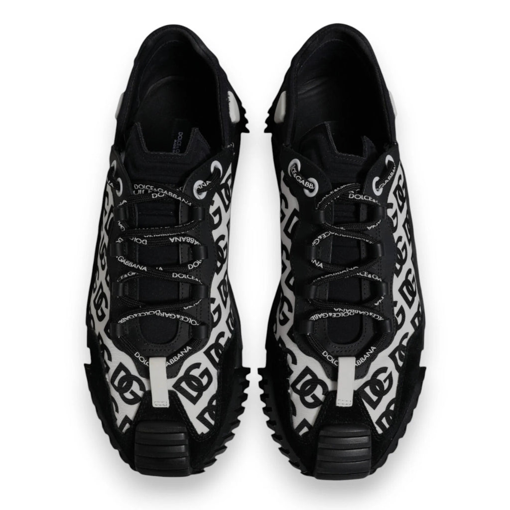 Baskets basses Dolce & Gabbana NS1 en dentelle et logo noir