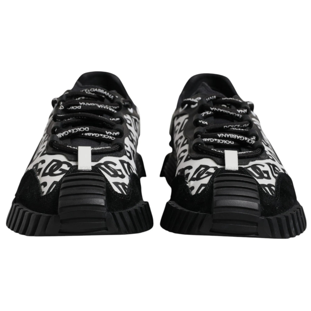 Baskets basses Dolce & Gabbana NS1 en dentelle et logo noir