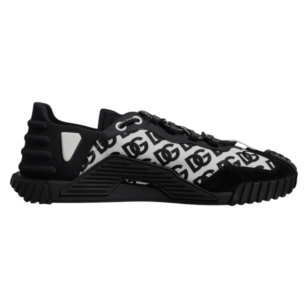 Baskets basses Dolce & Gabbana NS1 en dentelle et logo noir