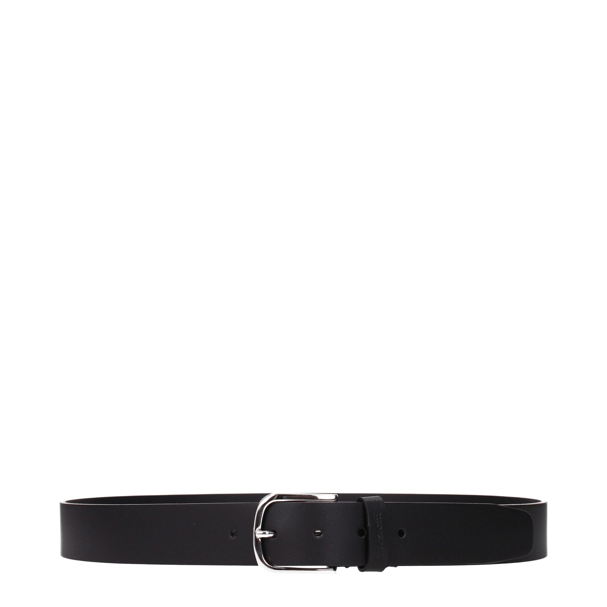 Testoni – Schwarze, normale Ledergürtel