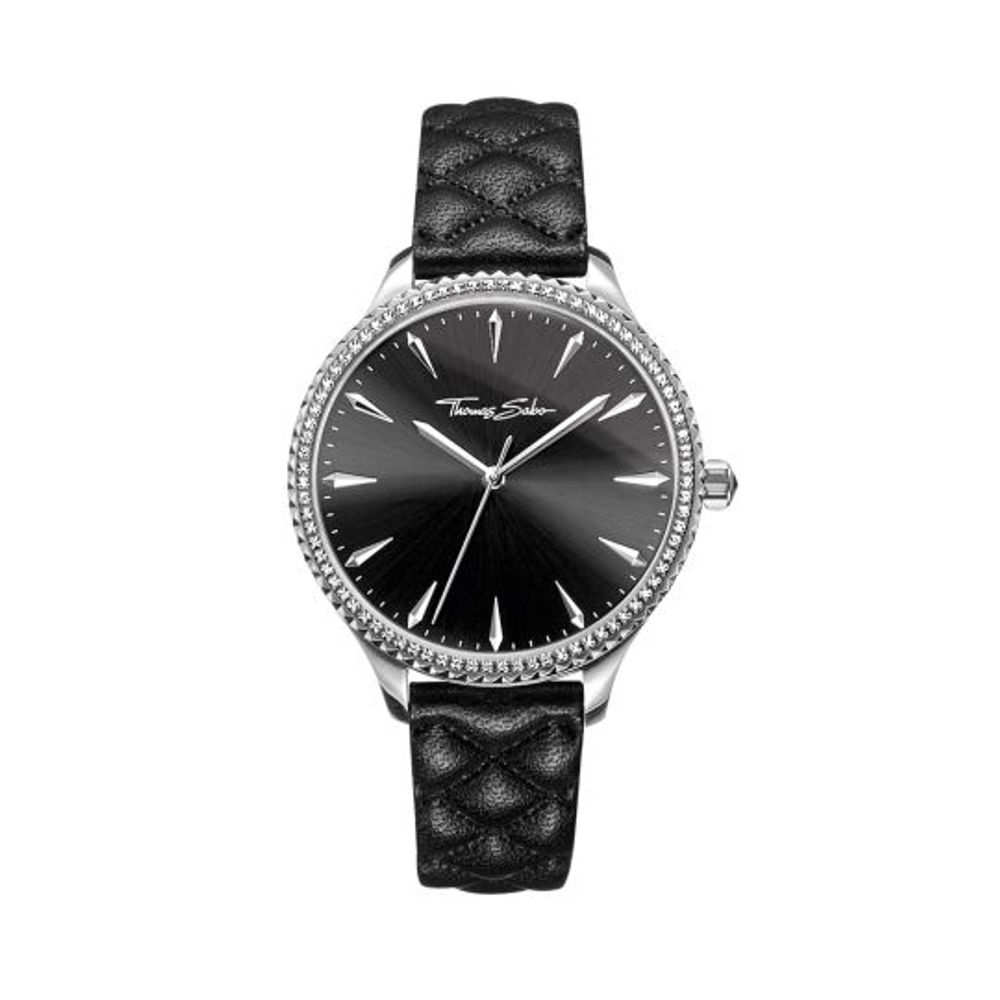 Montre Thomas Sabo en cuir noir