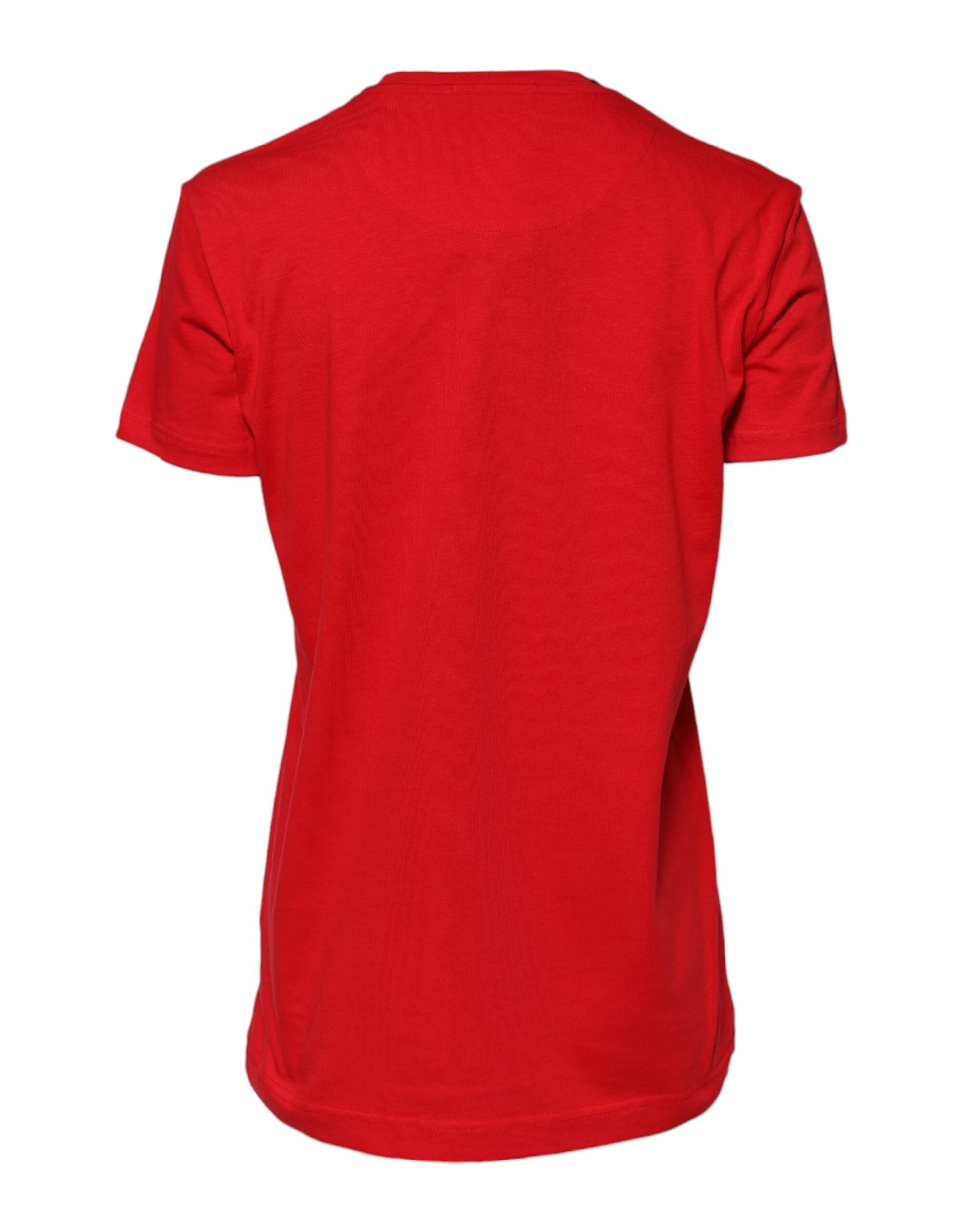 T-shirt Dolce & Gabbana en coton rouge à col rond et manches courtes