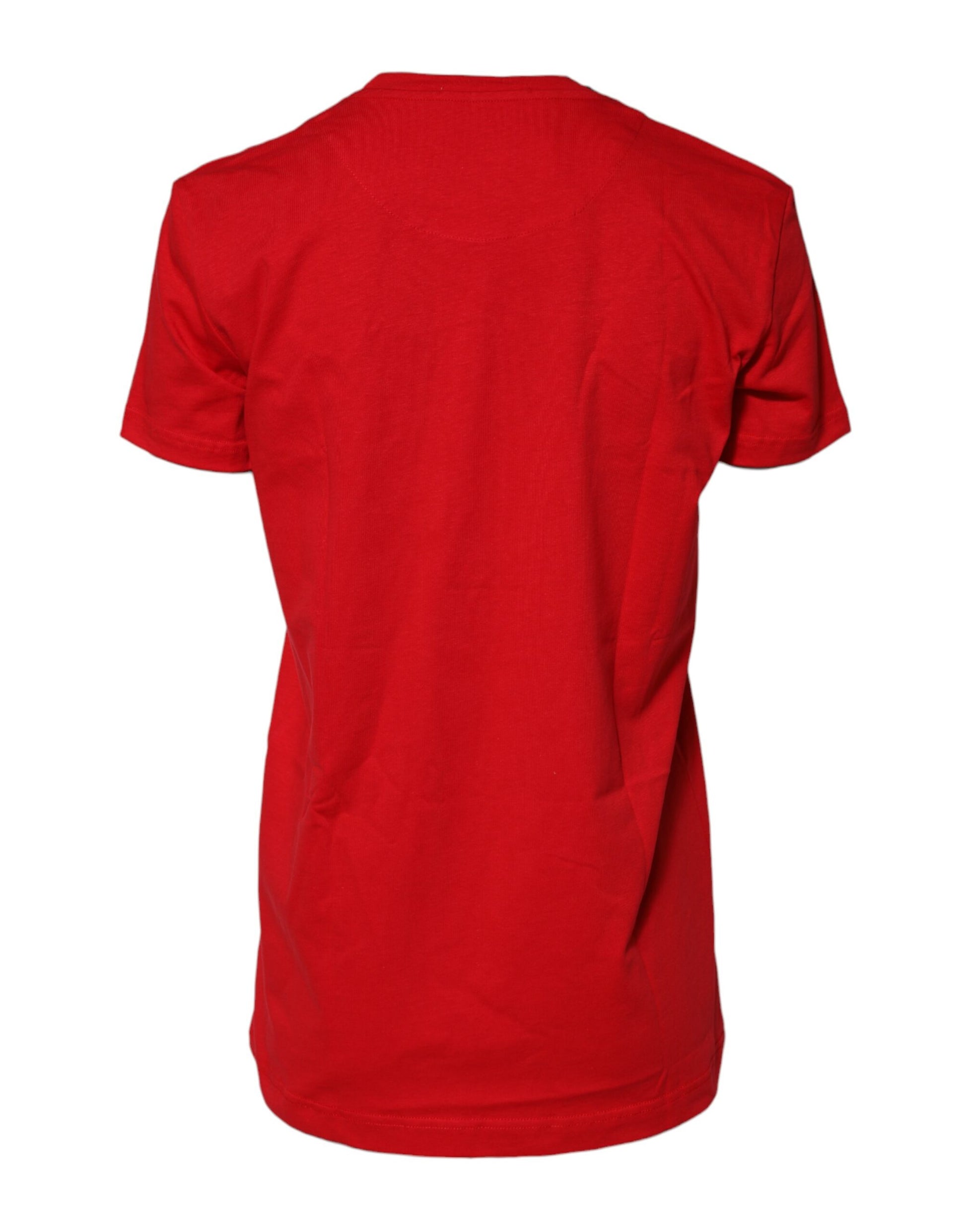 T-shirt ras du cou Dolce & Gabbana en coton rouge à manches courtes