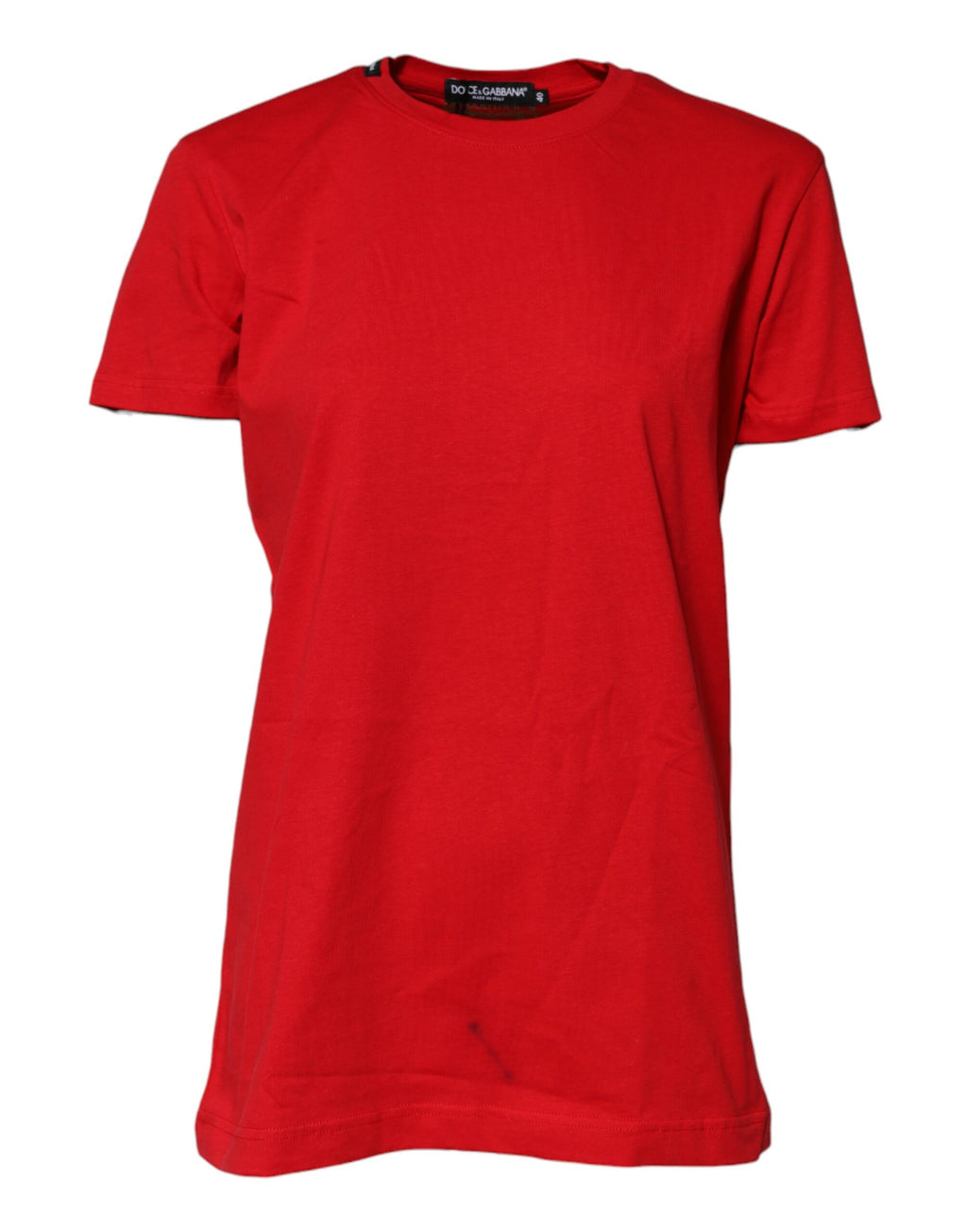 T-shirt ras du cou Dolce & Gabbana en coton rouge à manches courtes