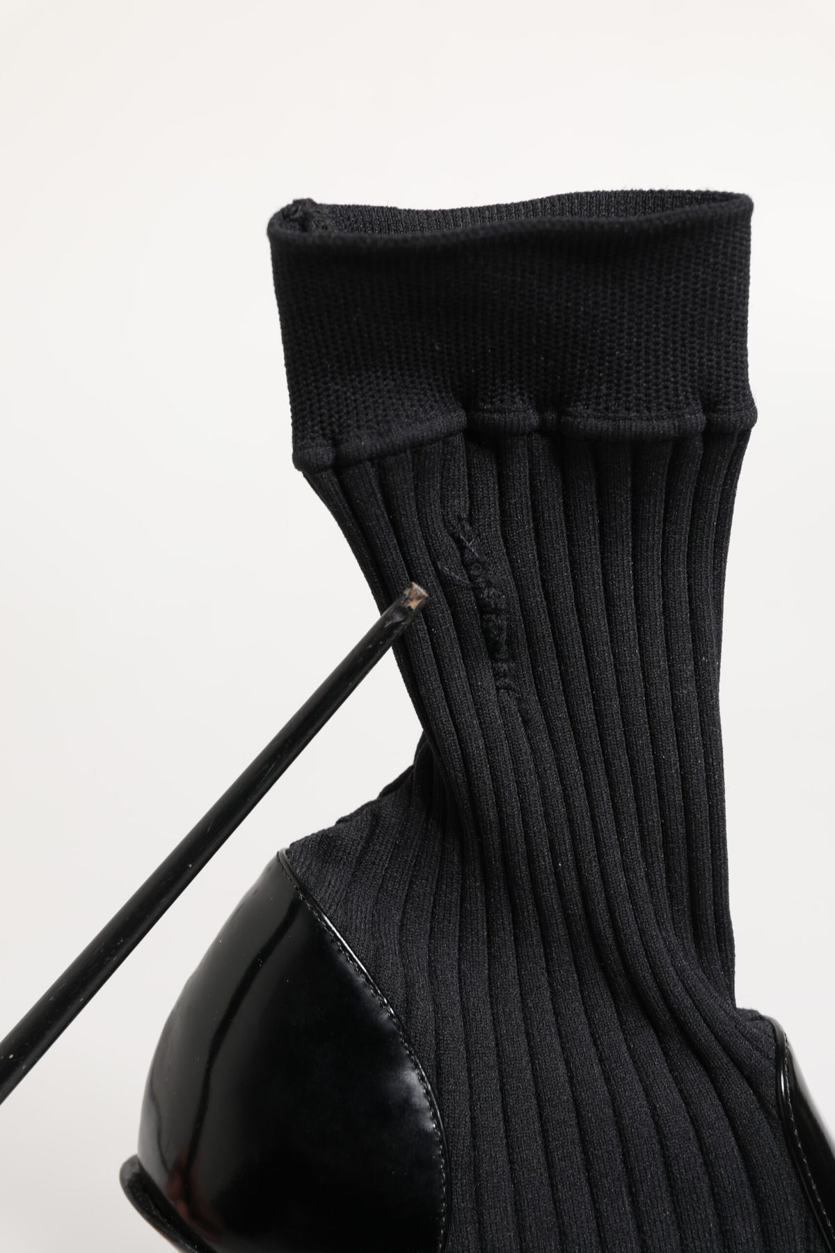 Dolce & Gabbana Bottines Chaussettes Stilettos Noires Extensibles
