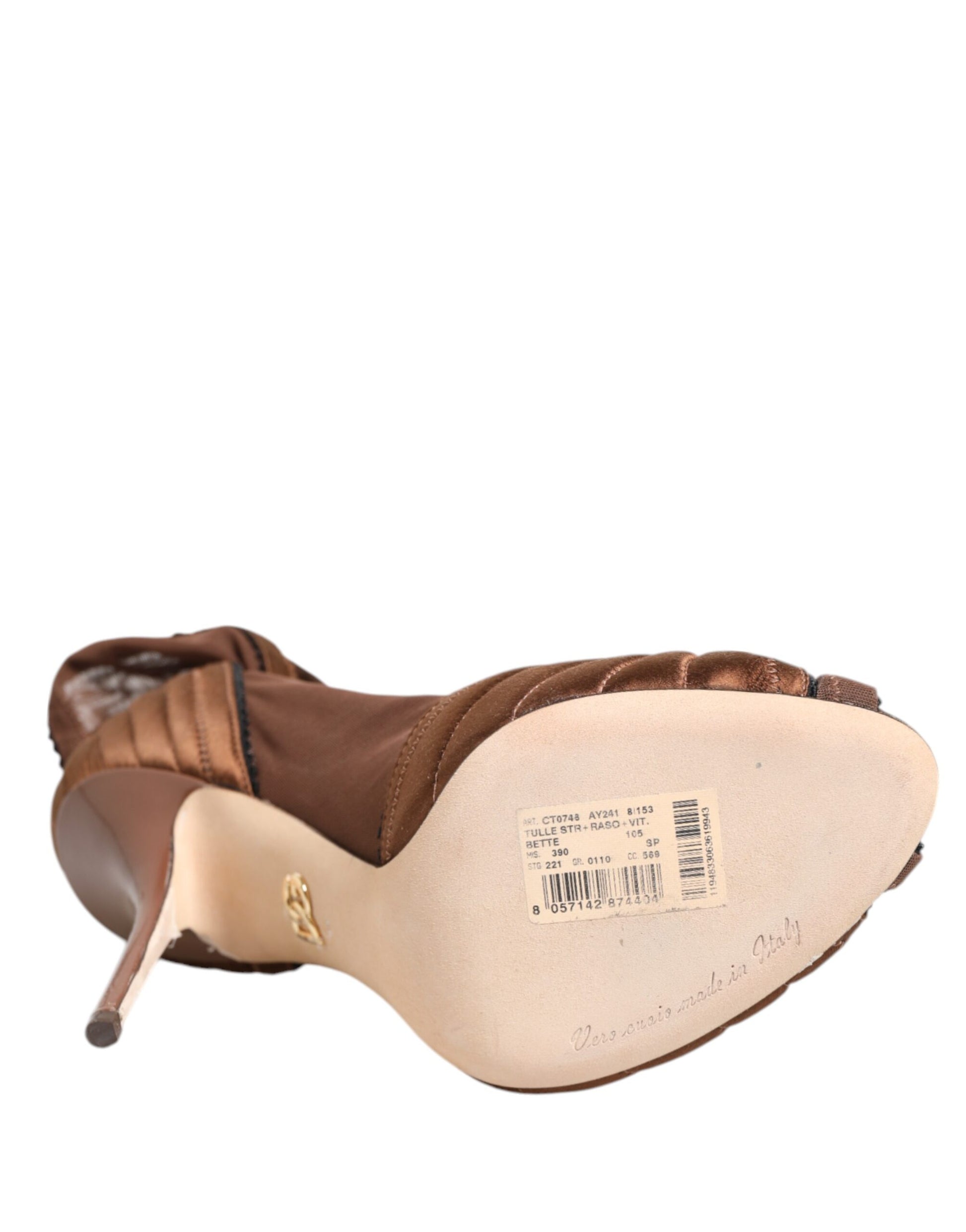 Dolce & Gabbana Bottines à talons hauts marron Bette