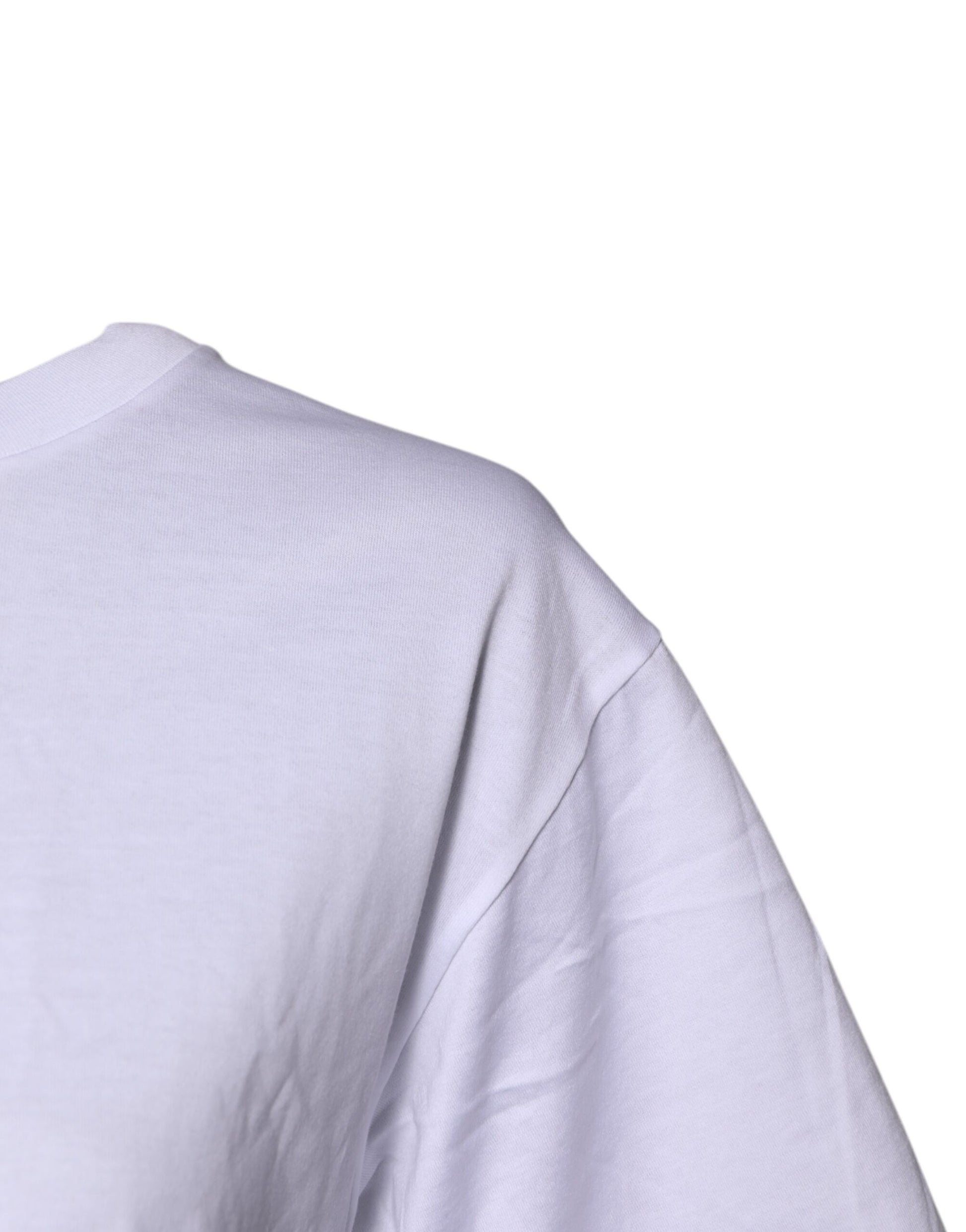 T-shirt Dolce & Gabbana blanc à manches courtes avec logo DG