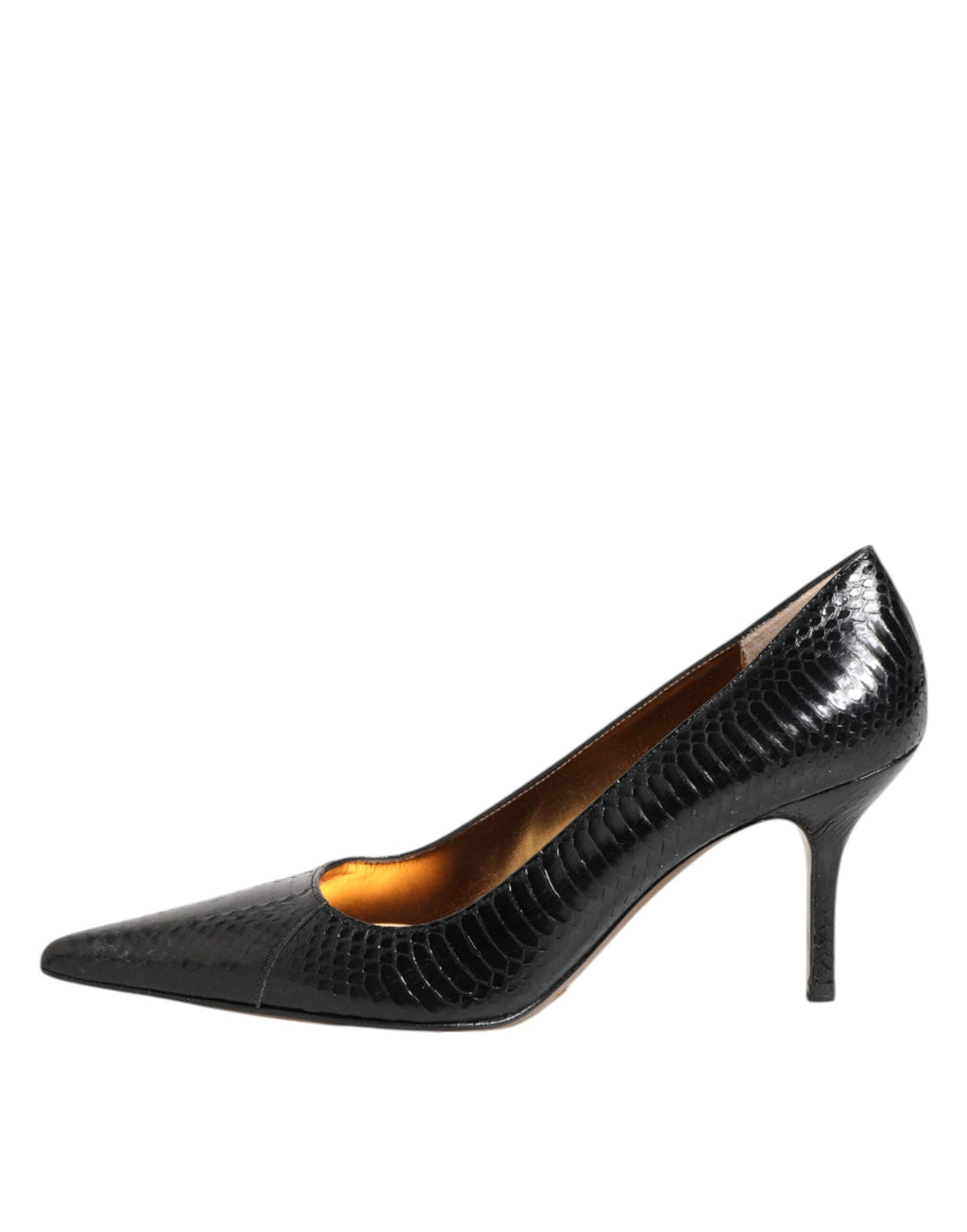 Dolce &amp; Gabbana – Pumps mit Stilettoabsatz aus exotischem Leder in Schwarz