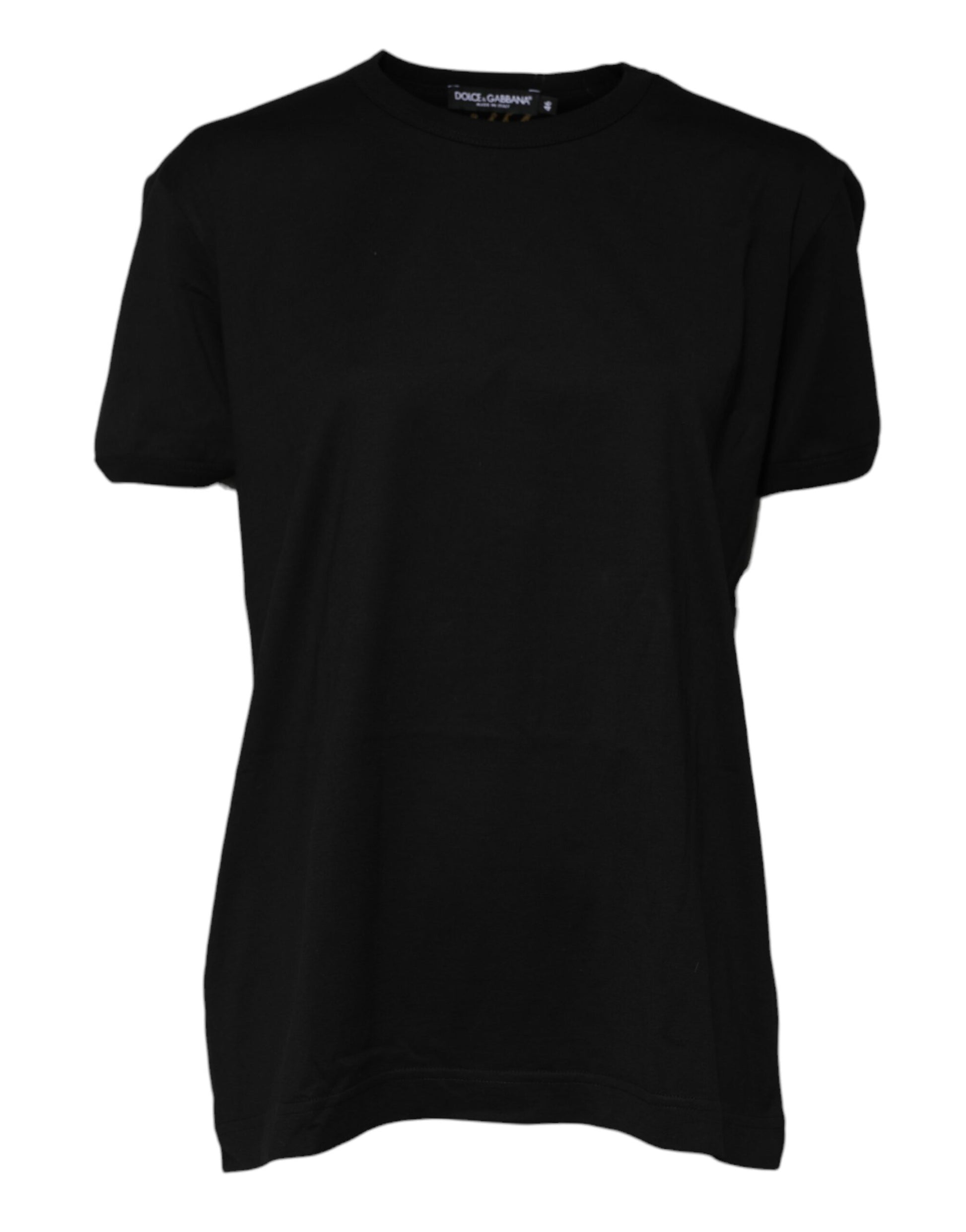 T-shirt Dolce & Gabbana en coton noir « Goodluck » à col rond