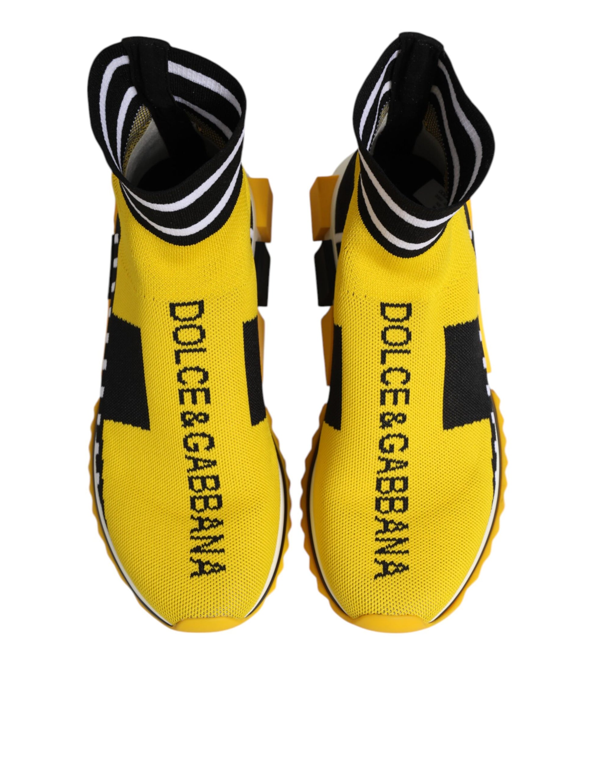 Chaussures Dolce & Gabbana Baskets Chaussettes Sorrento Jaune Noir