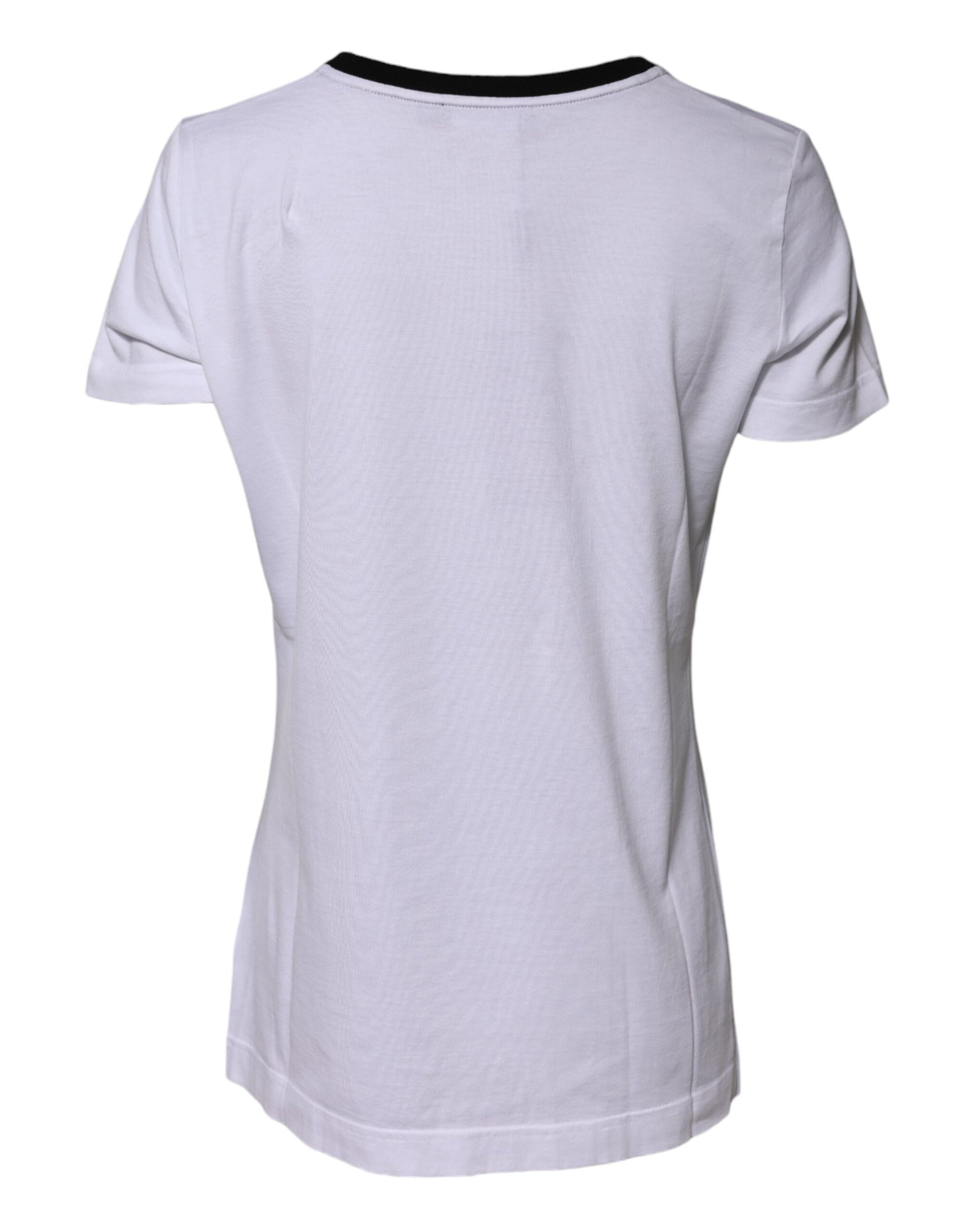 T-shirt col ras du cou en coton « Eleganza » blanc Dolce & Gabbana