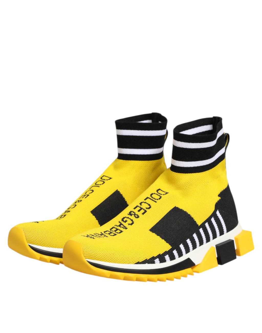 Chaussures Dolce & Gabbana Baskets Chaussettes Sorrento Jaune Noir