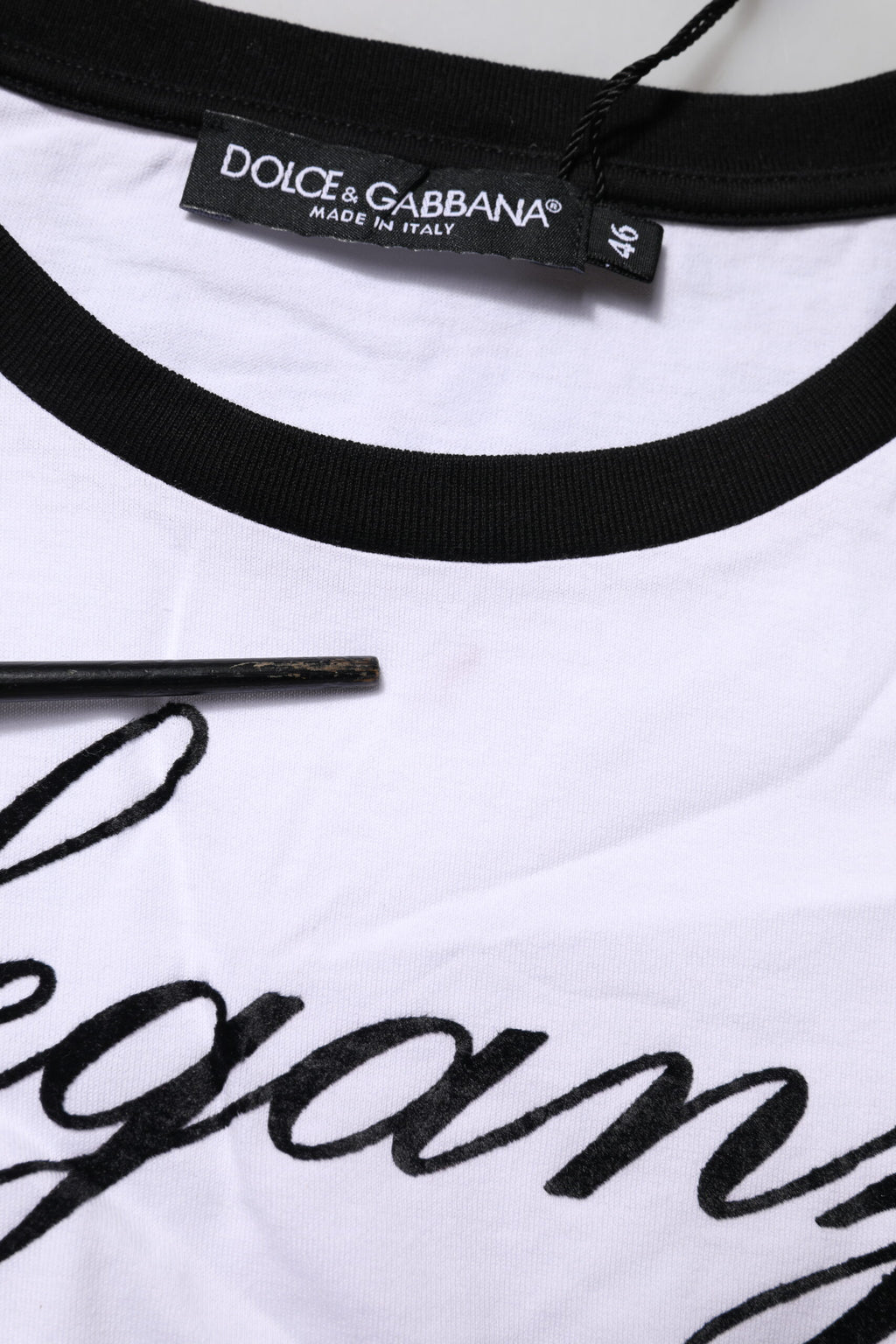 T-shirt col ras du cou en coton « Eleganza » blanc Dolce & Gabbana