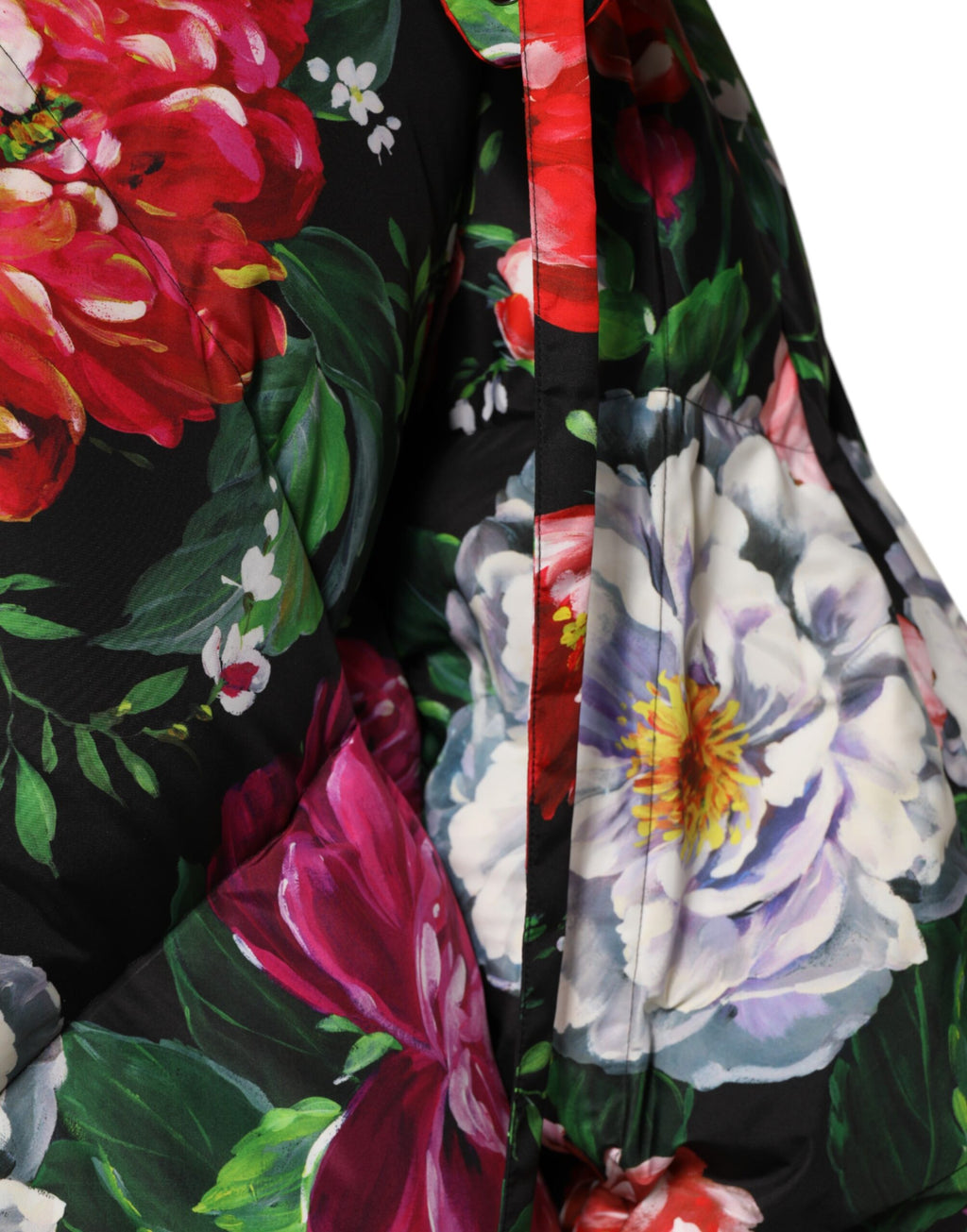 Doudoune à Capuche Florale Multicolore Dolce & Gabbana