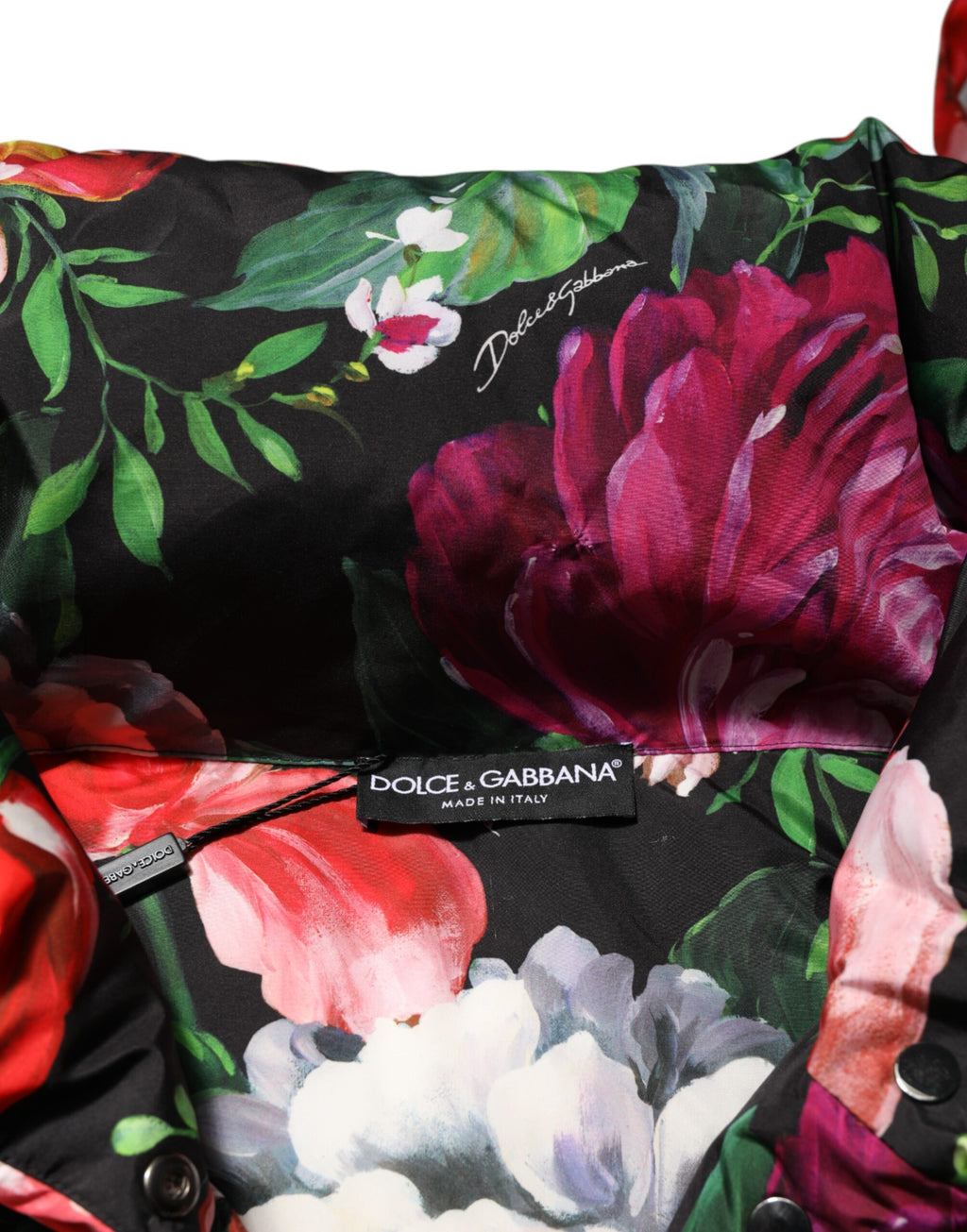 Doudoune à Capuche Florale Multicolore Dolce & Gabbana
