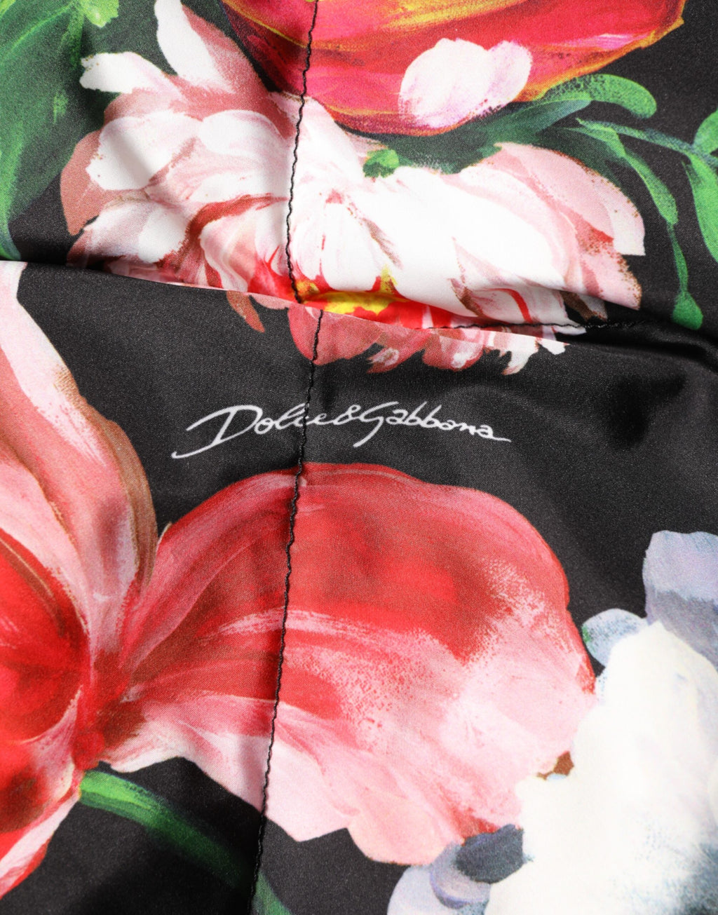 Doudoune à Capuche Florale Multicolore Dolce & Gabbana