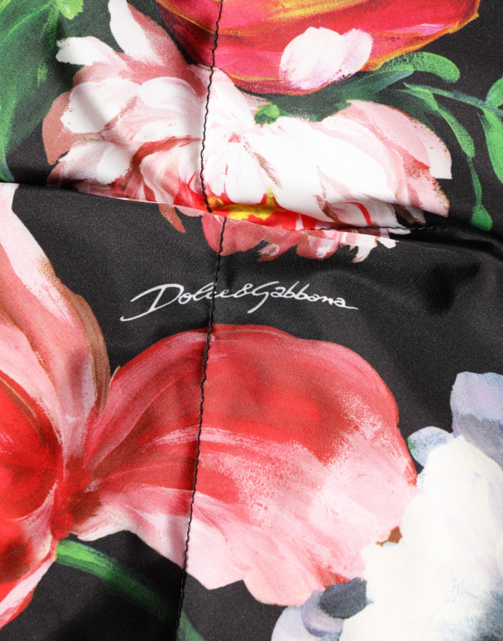 Doudoune à Capuche Florale Multicolore Dolce & Gabbana