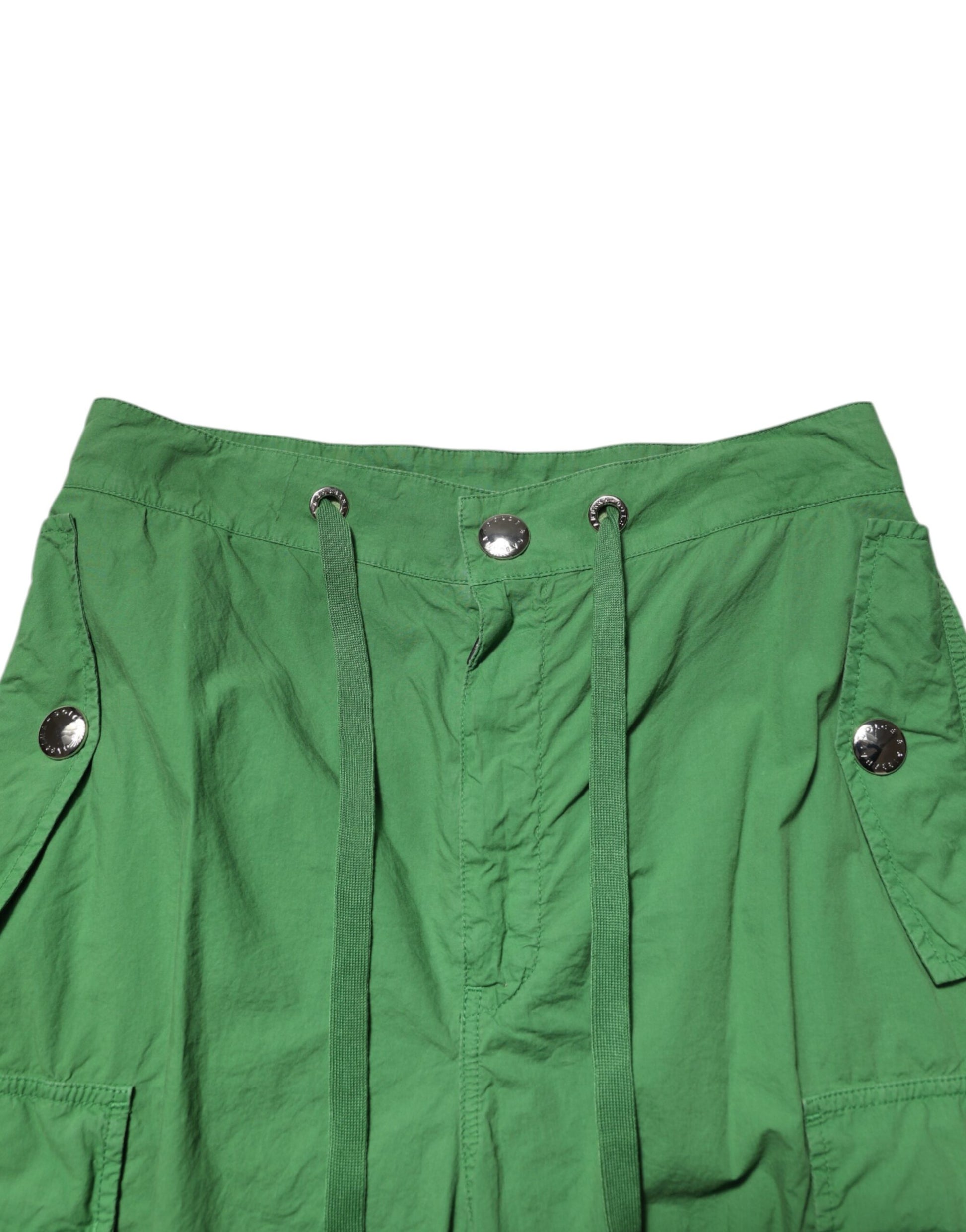 Pantalon cargo taille haute en coton vert Dolce & Gabbana