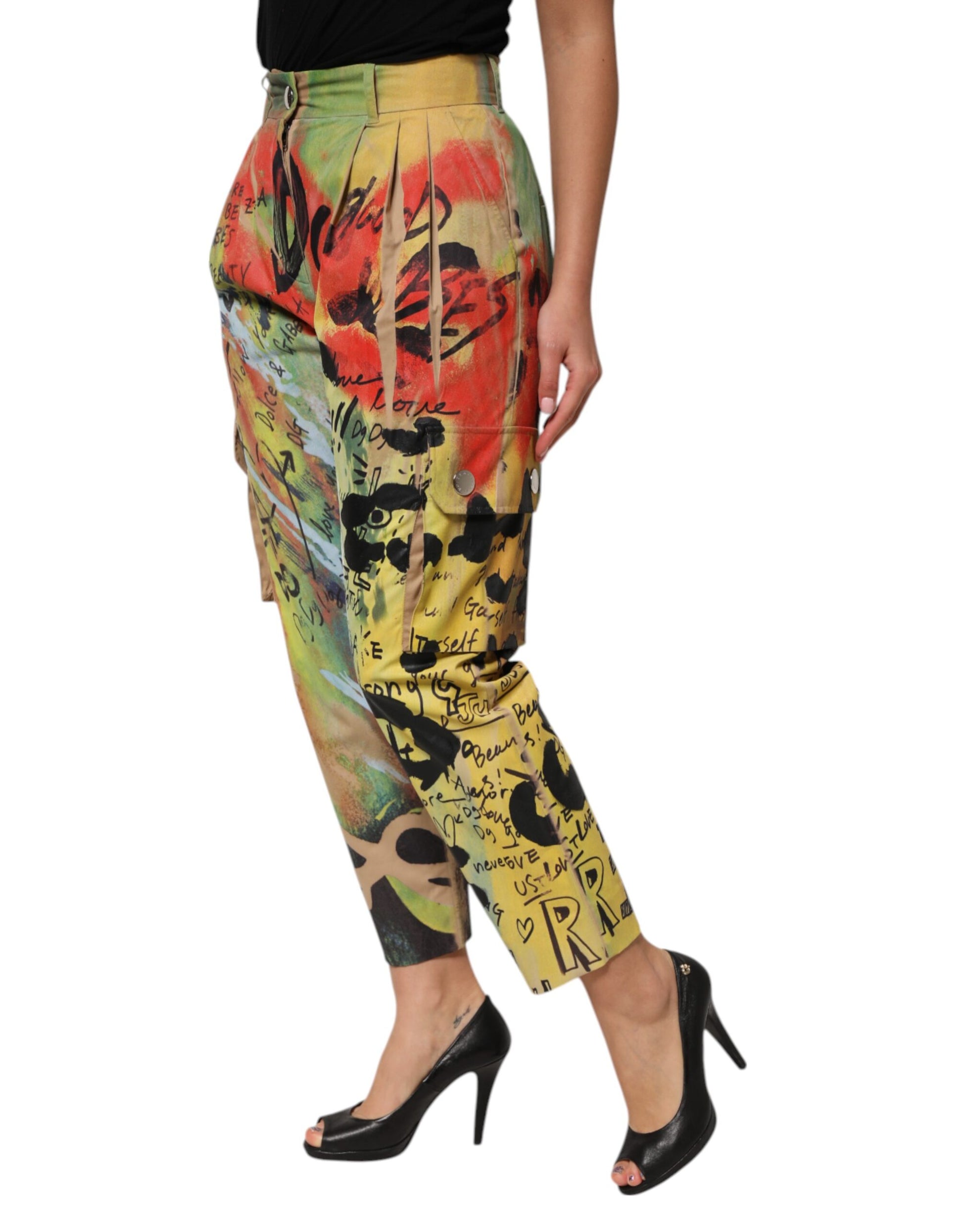 Pantalon cargo taille haute multicolore Dolce & Gabbana