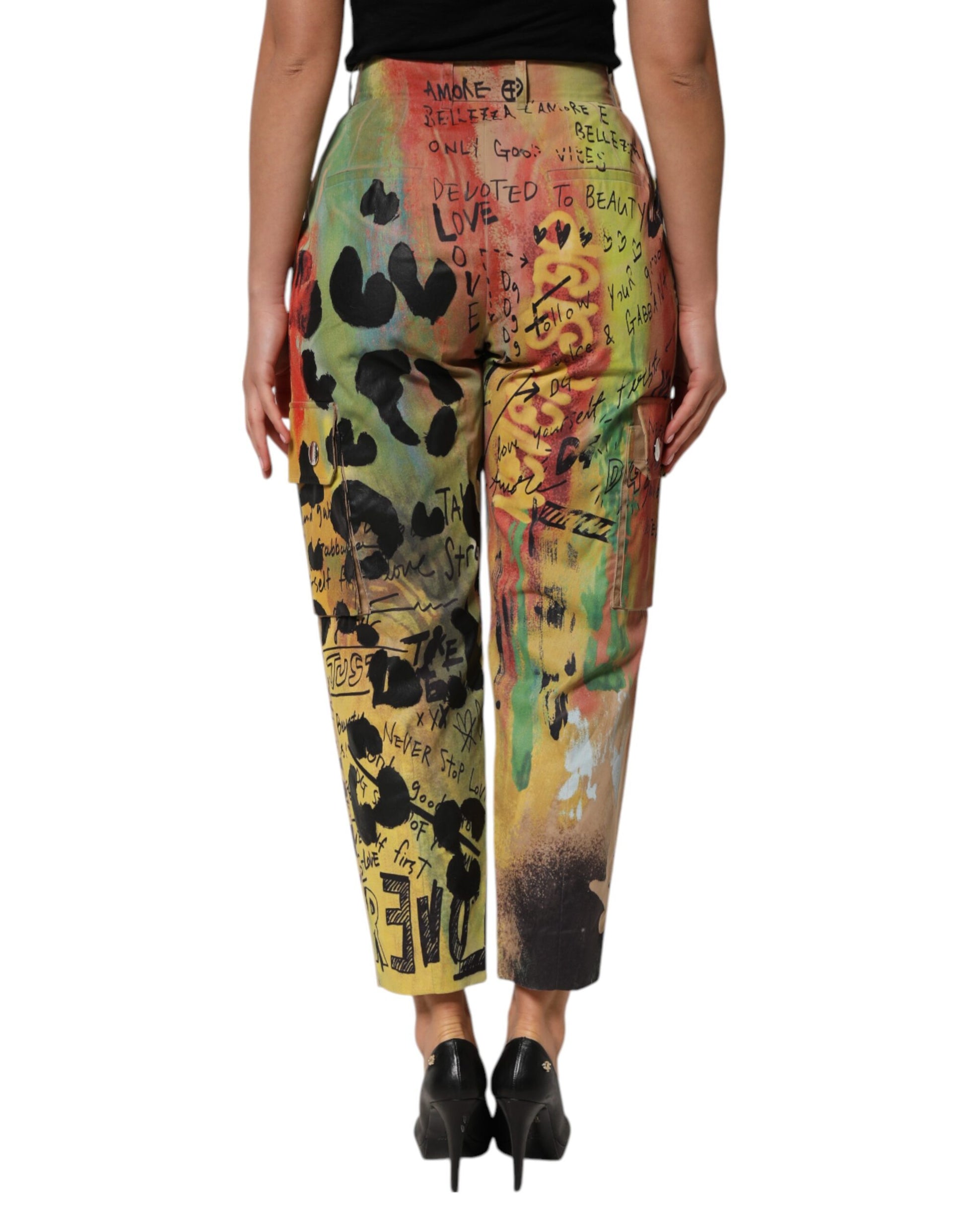 Pantalon cargo taille haute multicolore Dolce & Gabbana