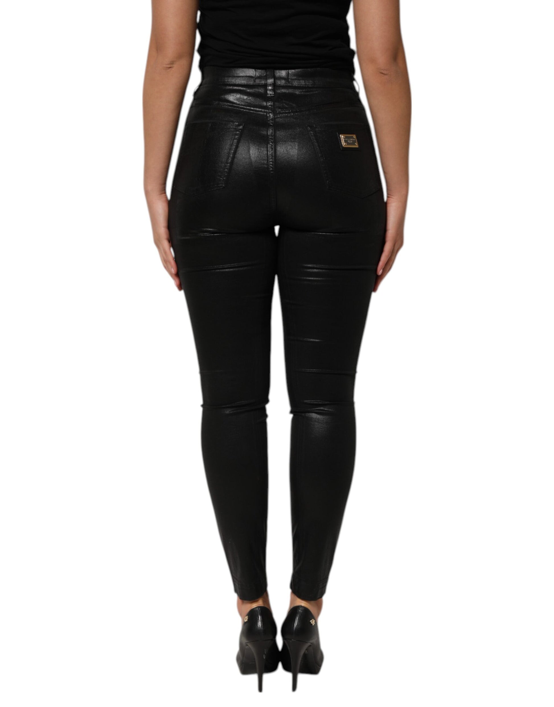 Jean skinny taille haute GRACE noir Dolce & Gabbana